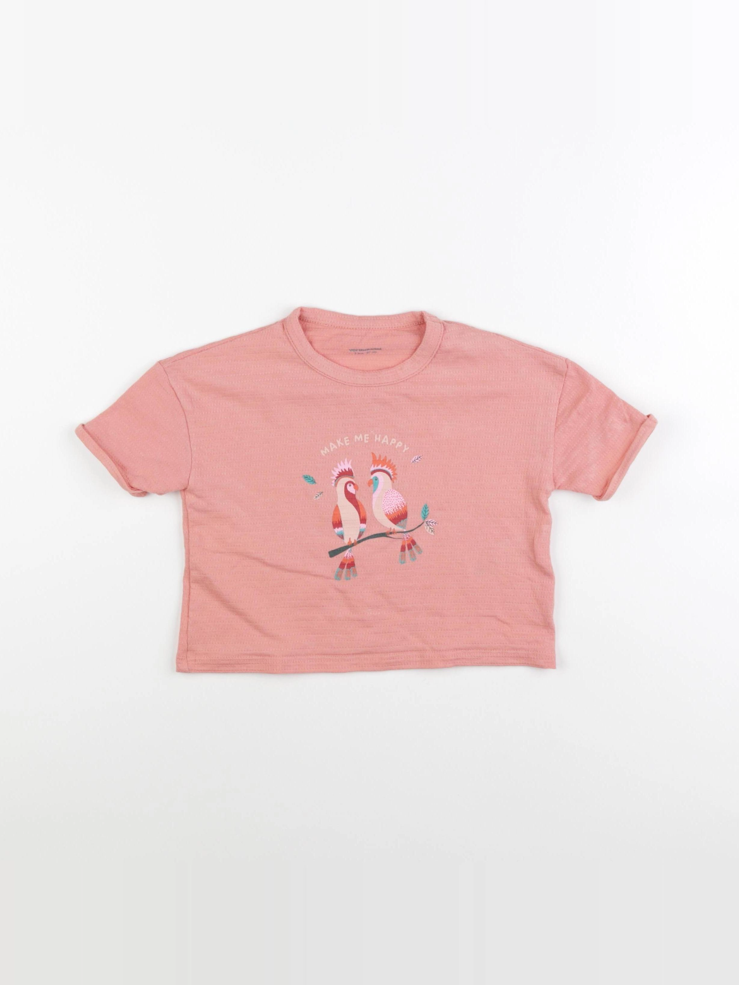 Vertbaudet - tee-shirt rose - 3 ans