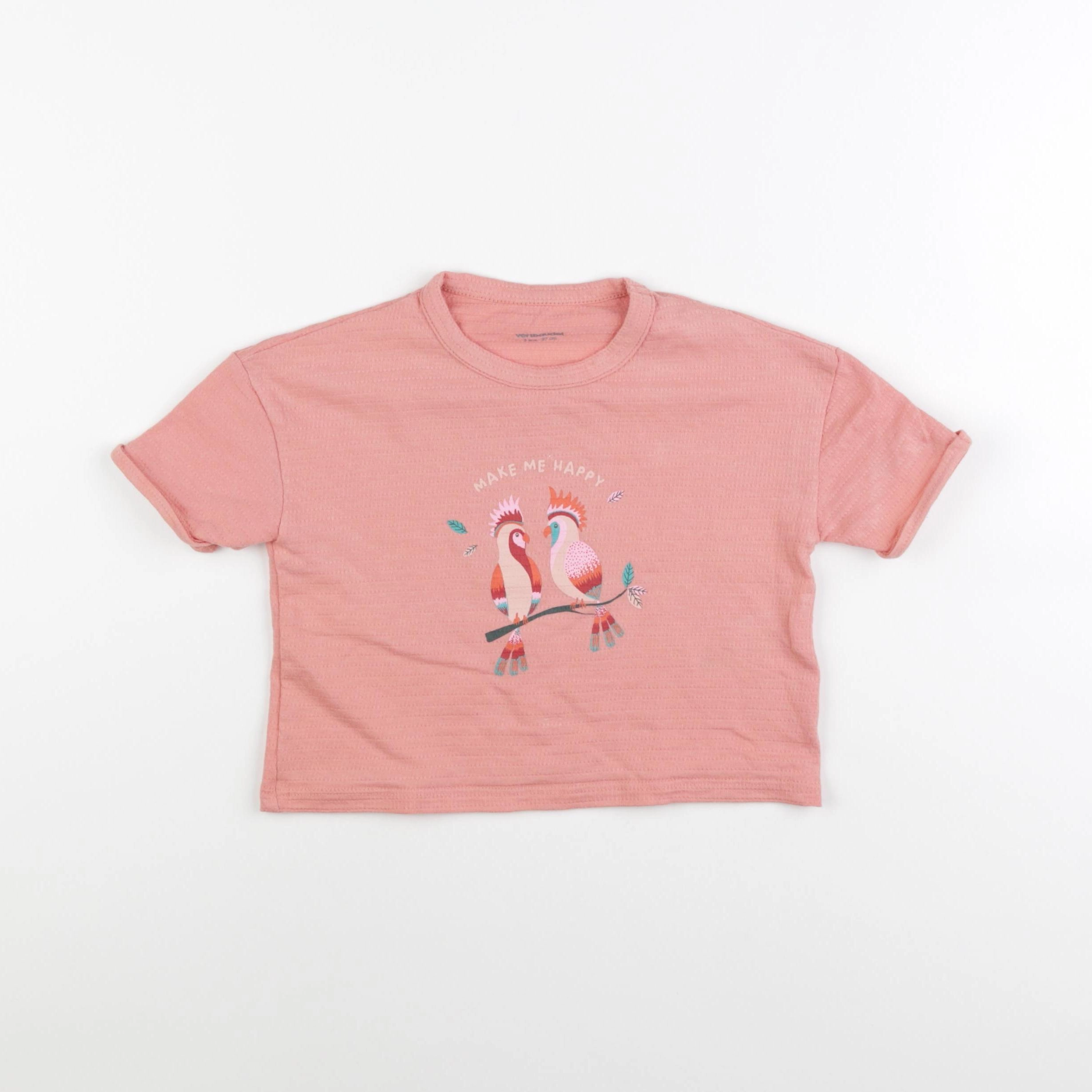 Vertbaudet - tee-shirt rose - 3 ans