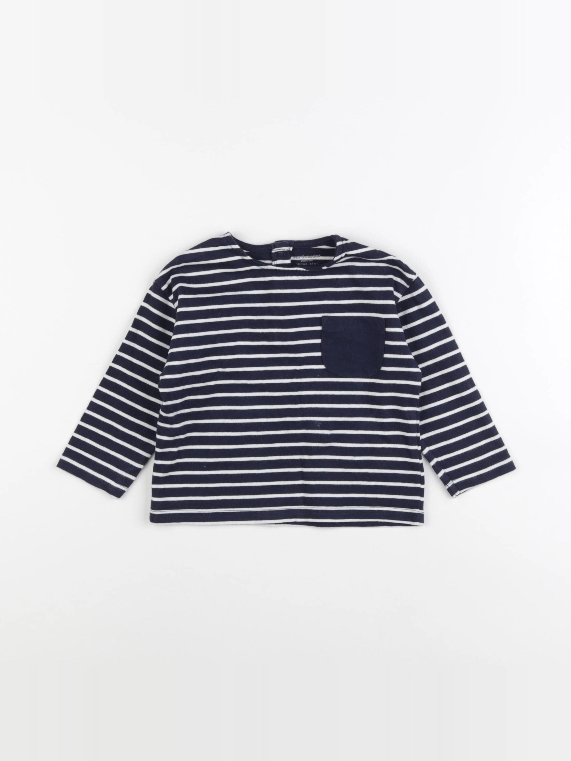 Vertbaudet - tee-shirt bleu - 18 mois