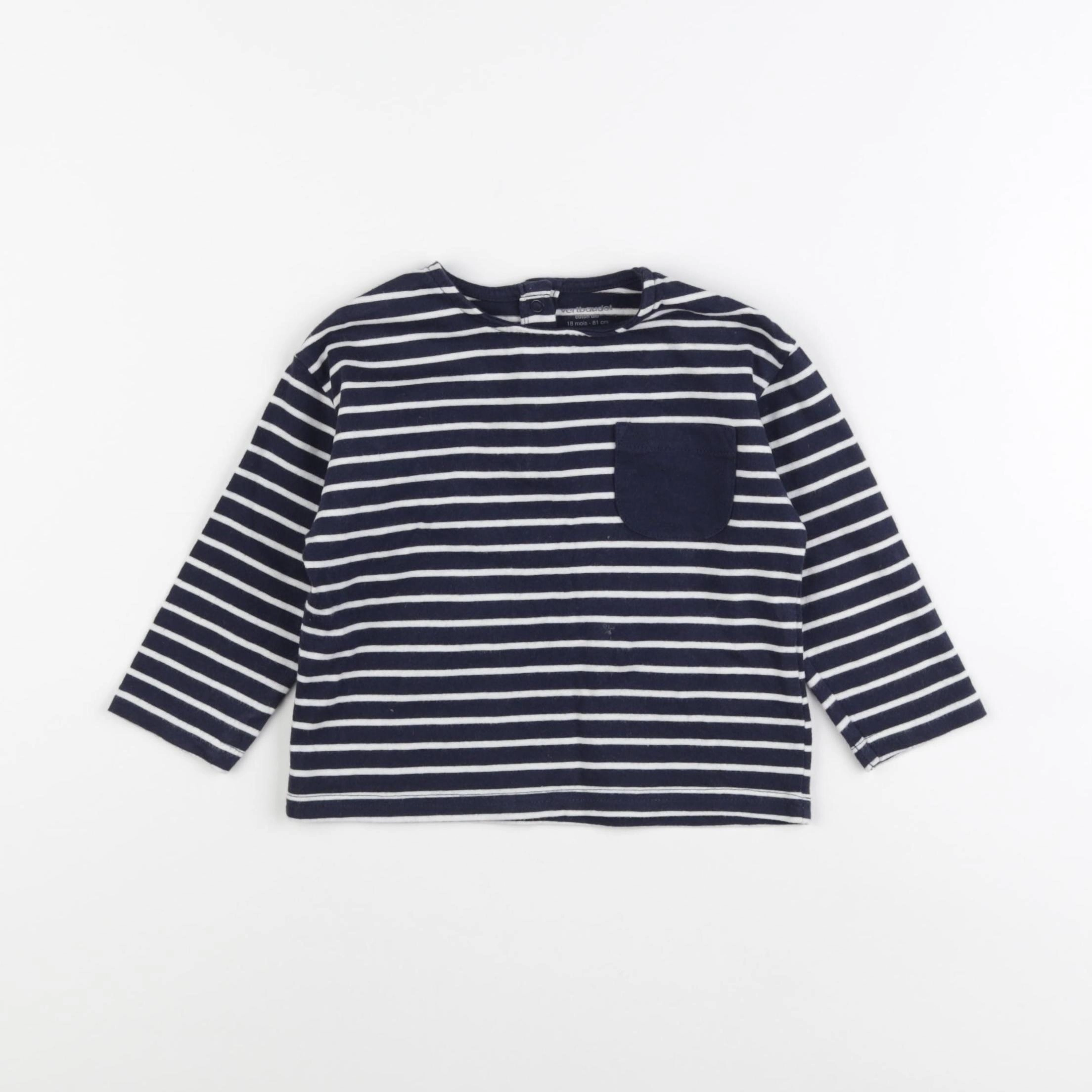 Vertbaudet - tee-shirt bleu - 18 mois