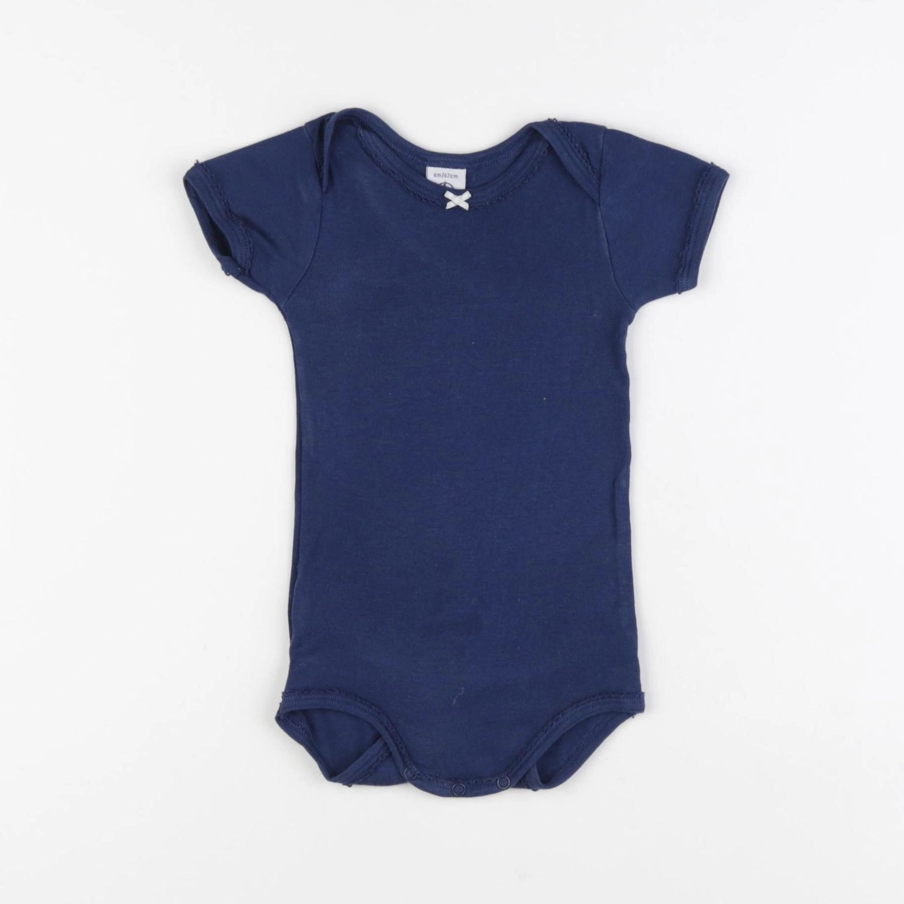 Petit Bateau - body bleu - 6 mois