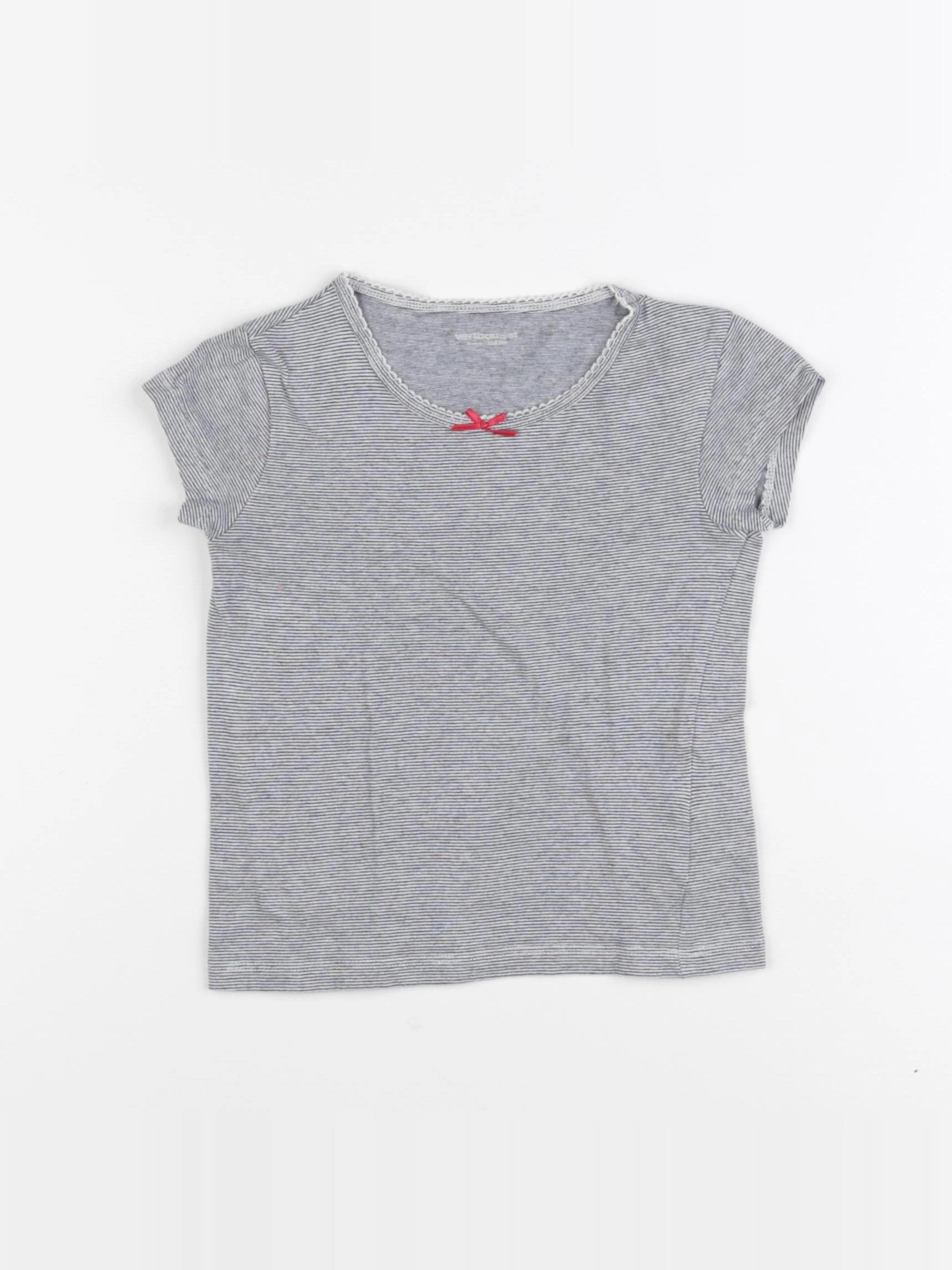 Vertbaudet - maillot de corps bleu, blanc - 4 ans