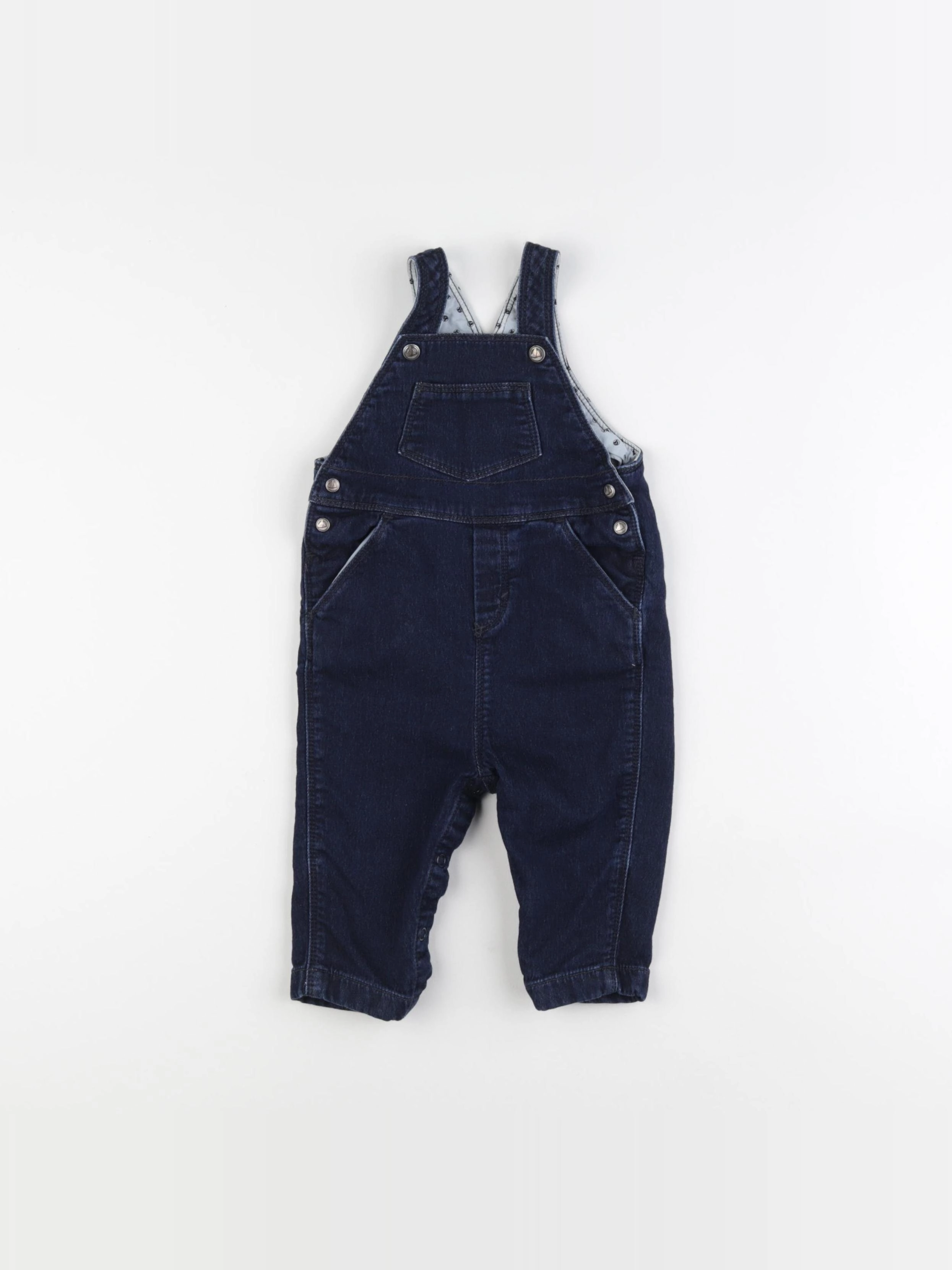 Petit Bateau - salopette bleu - 6 mois
