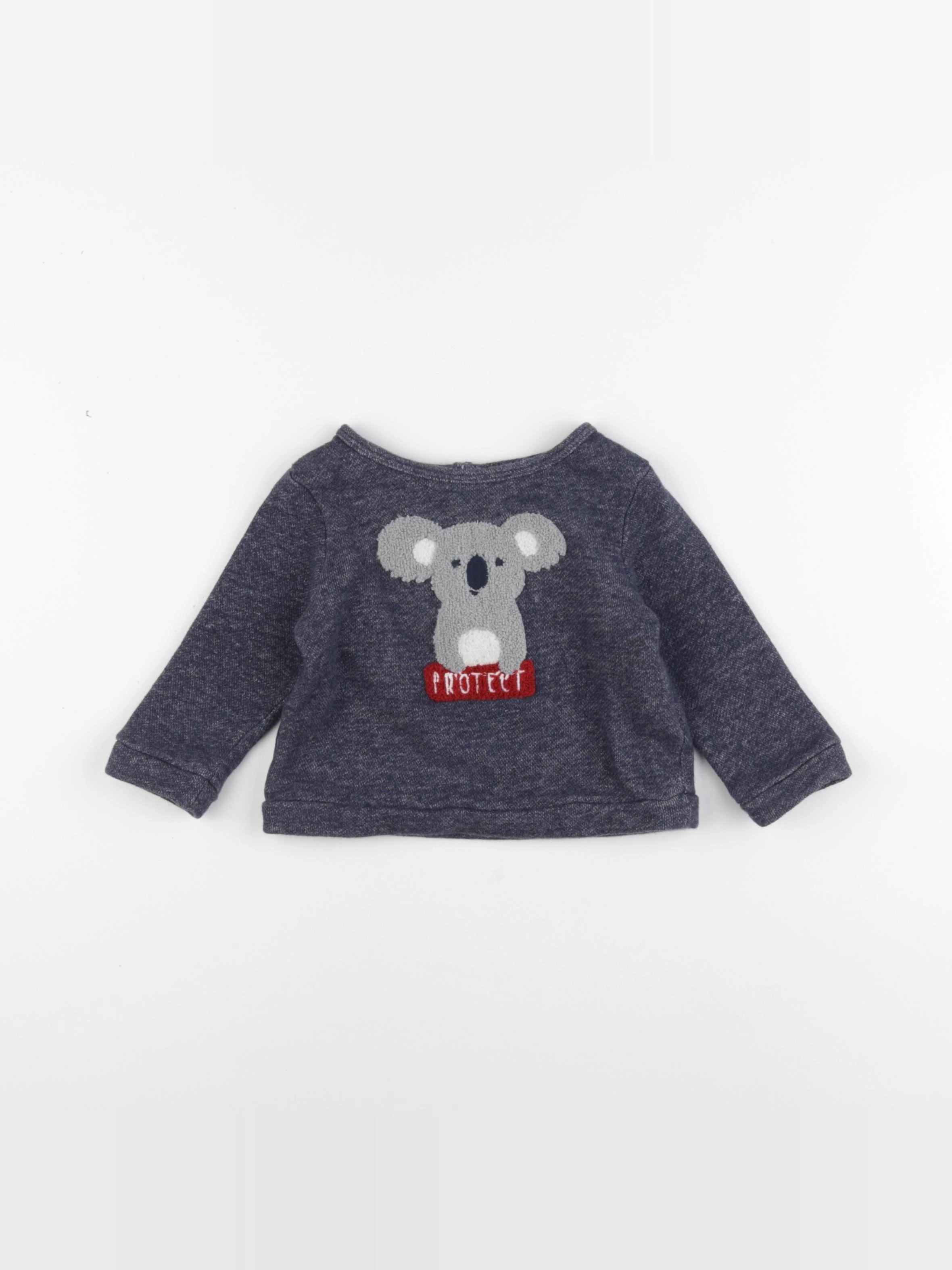 Boutchou - sweat bleu - 9 mois