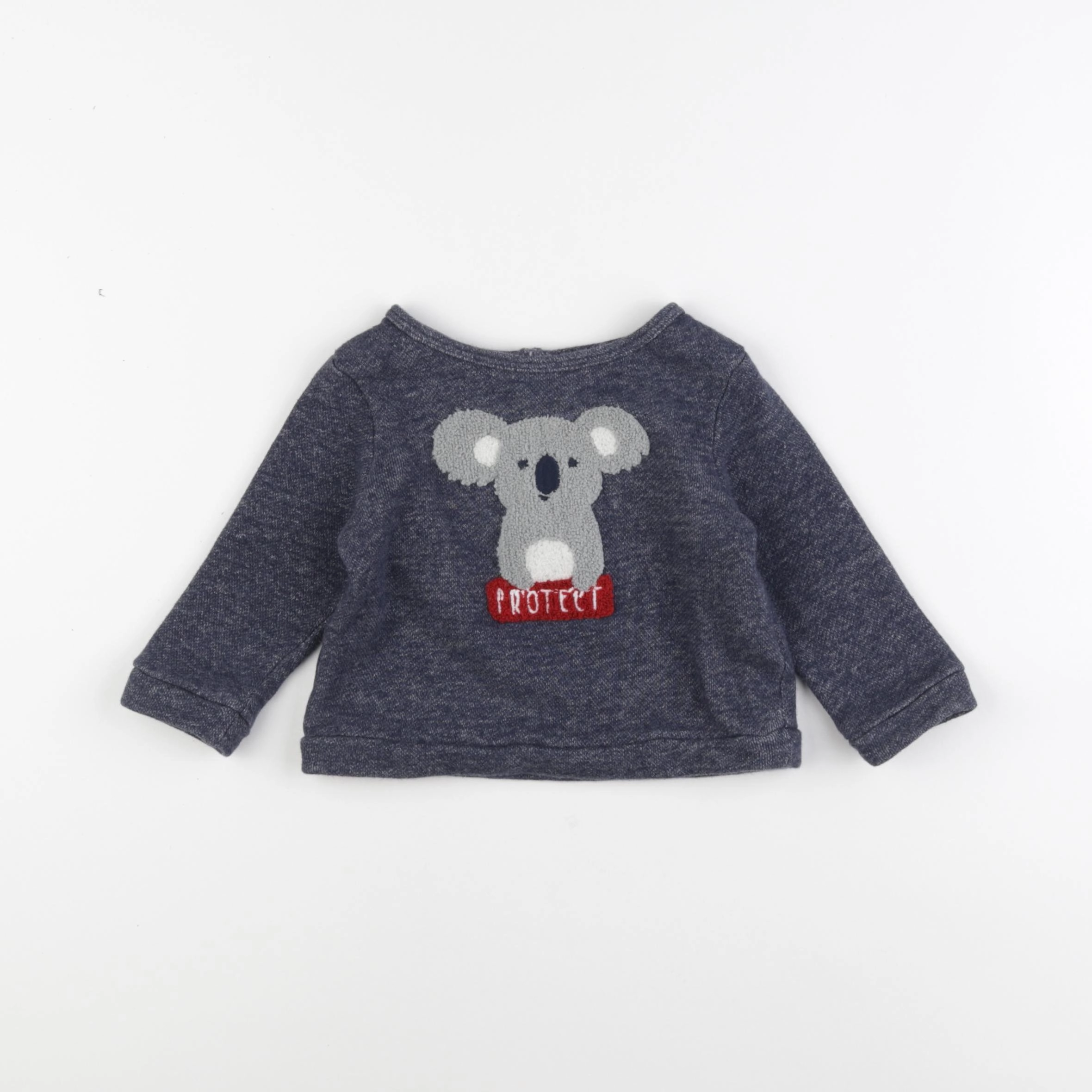 Boutchou - sweat bleu - 9 mois