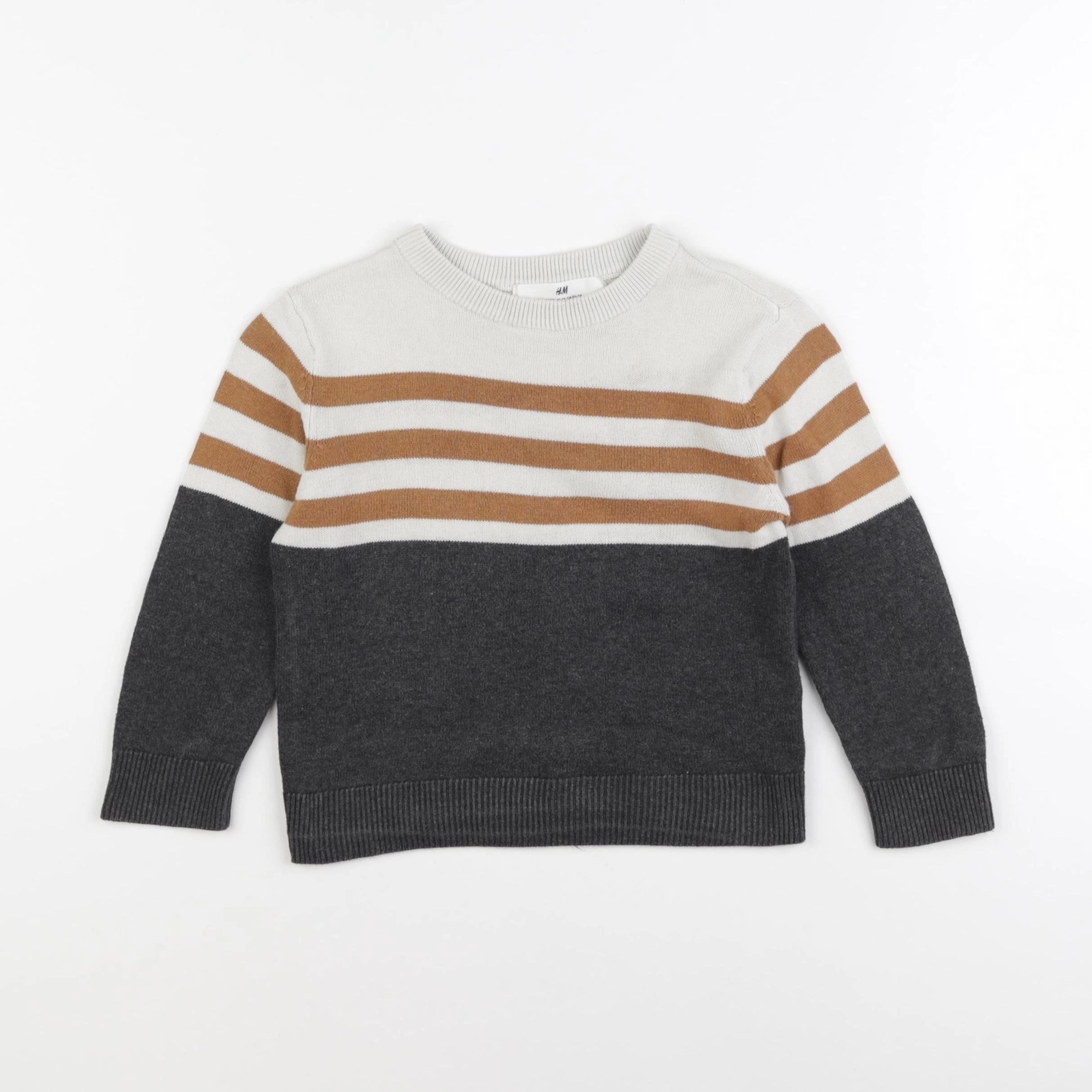 H&M - pull gris - 12/24 mois