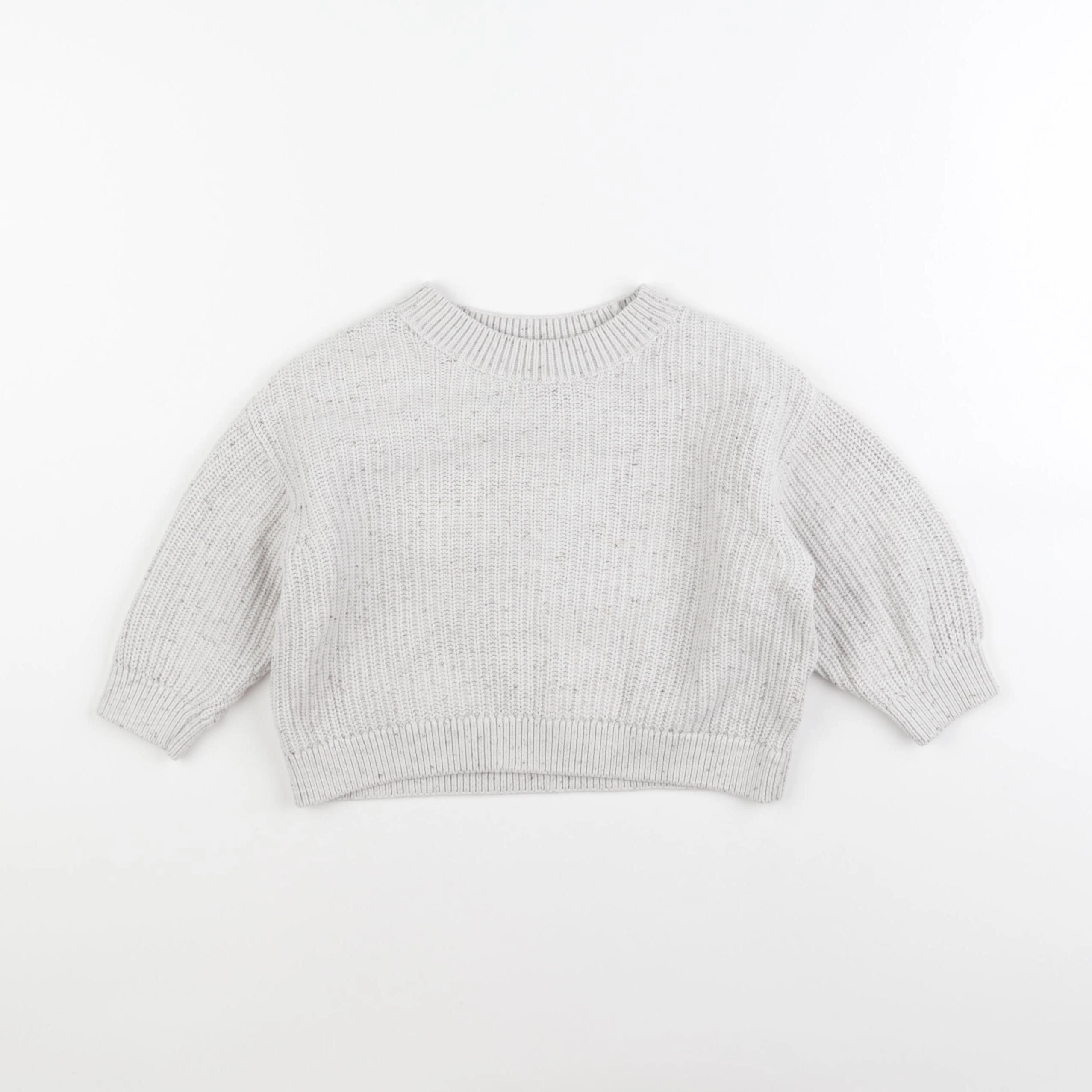 H&M - pull beige - 18/24 mois