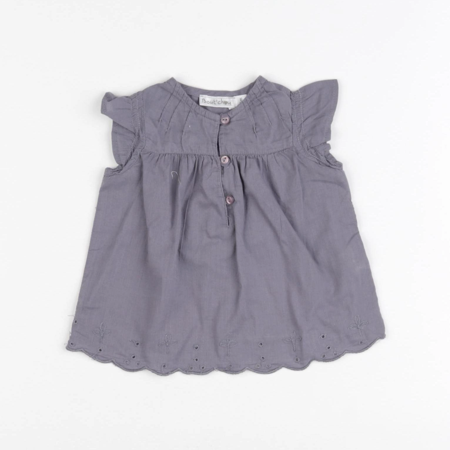 Boutchou - blouse gris - 3 mois