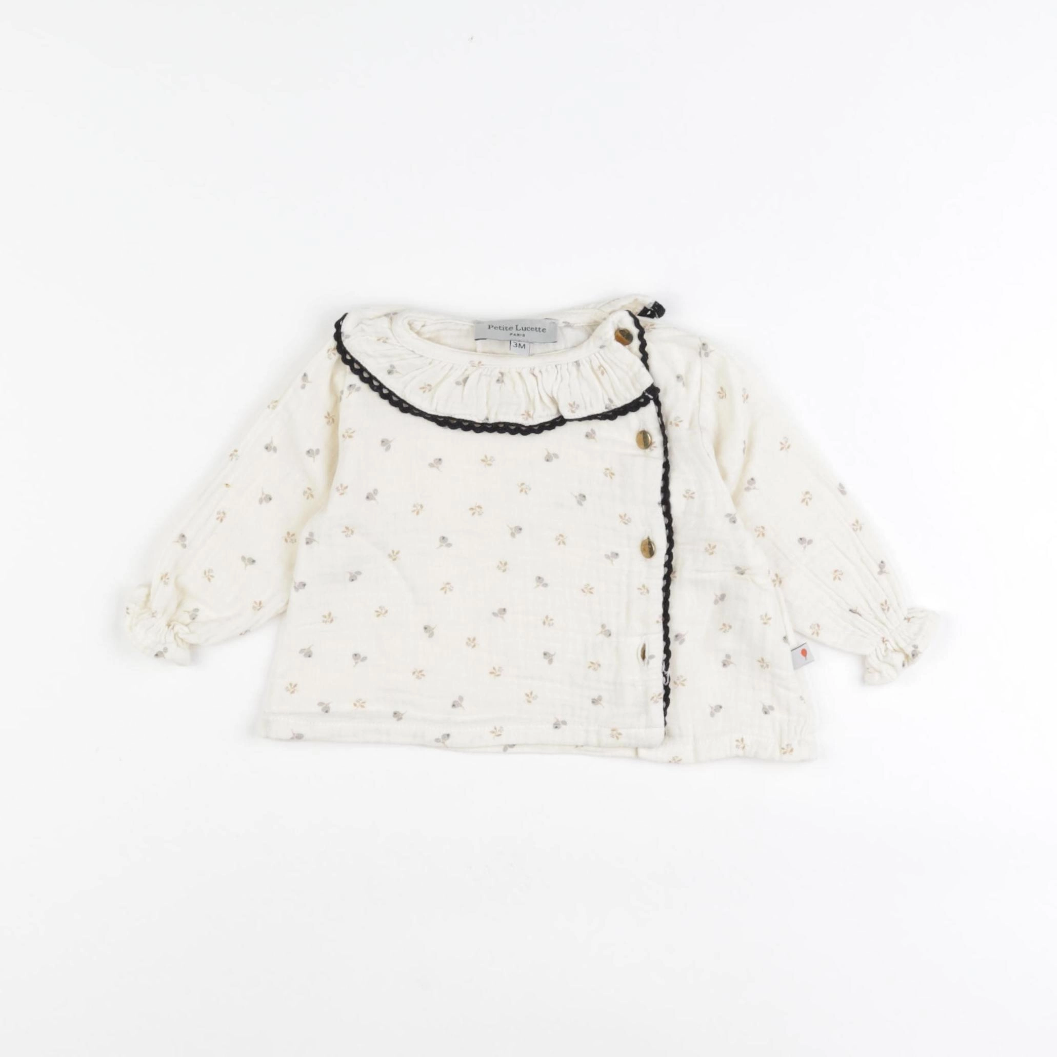 Petite Lucette - blouse beige - 3 mois