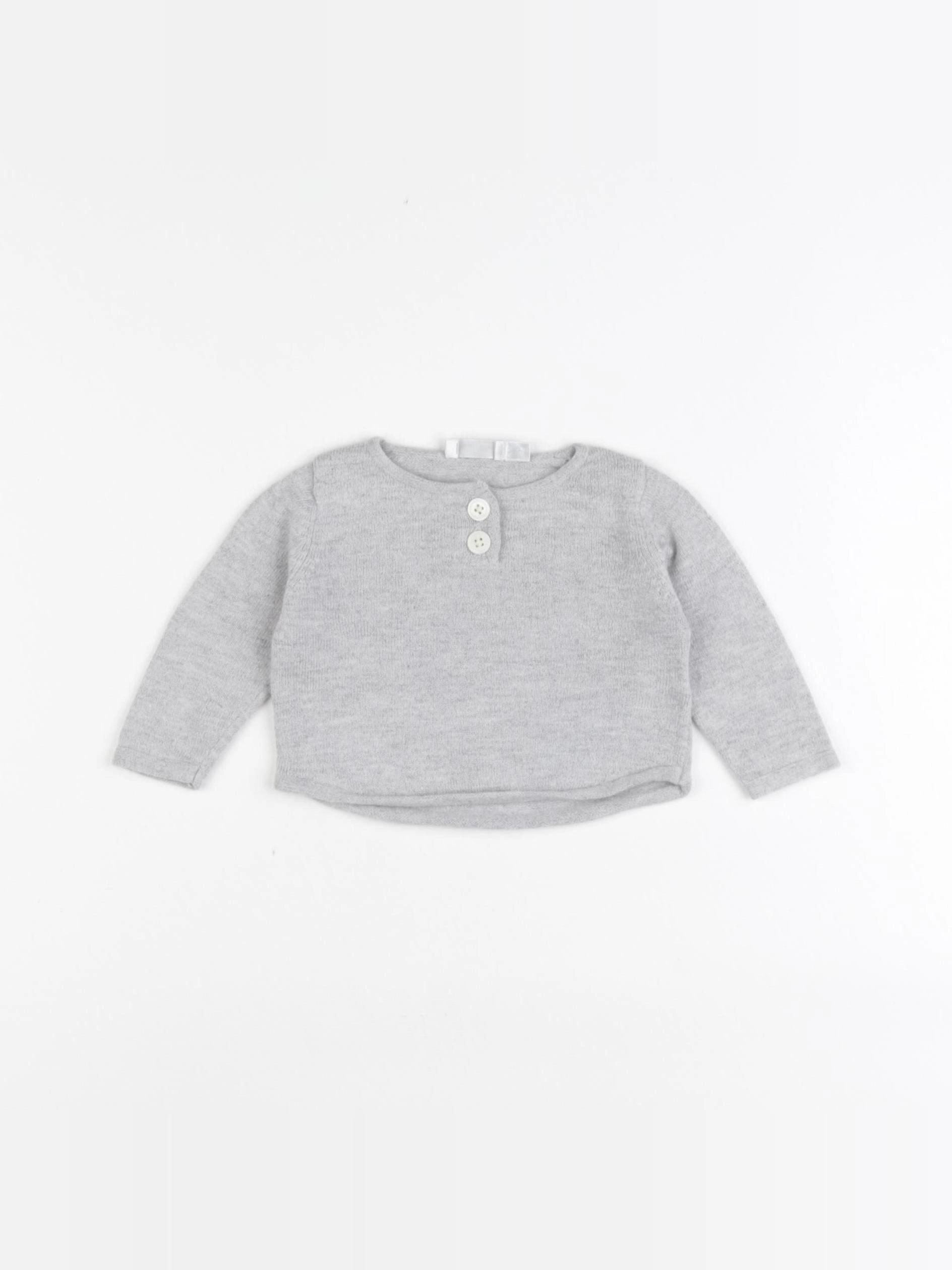 Boutchou - pull gris - 3 mois