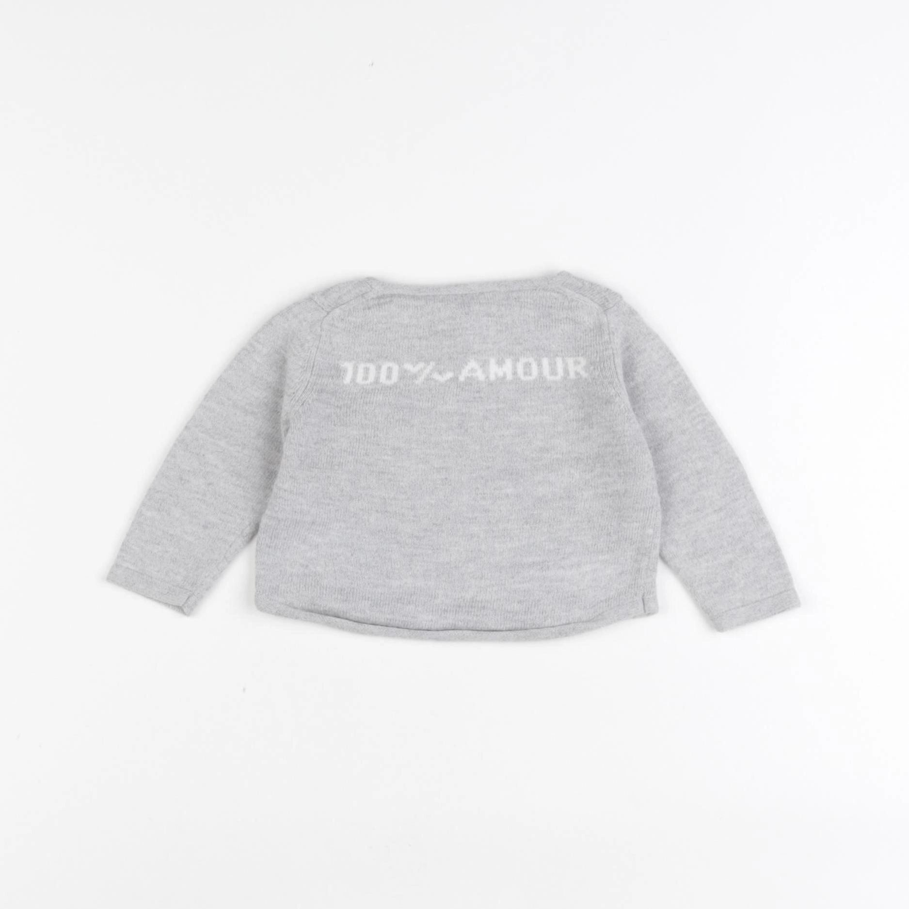 Boutchou - pull gris - 3 mois