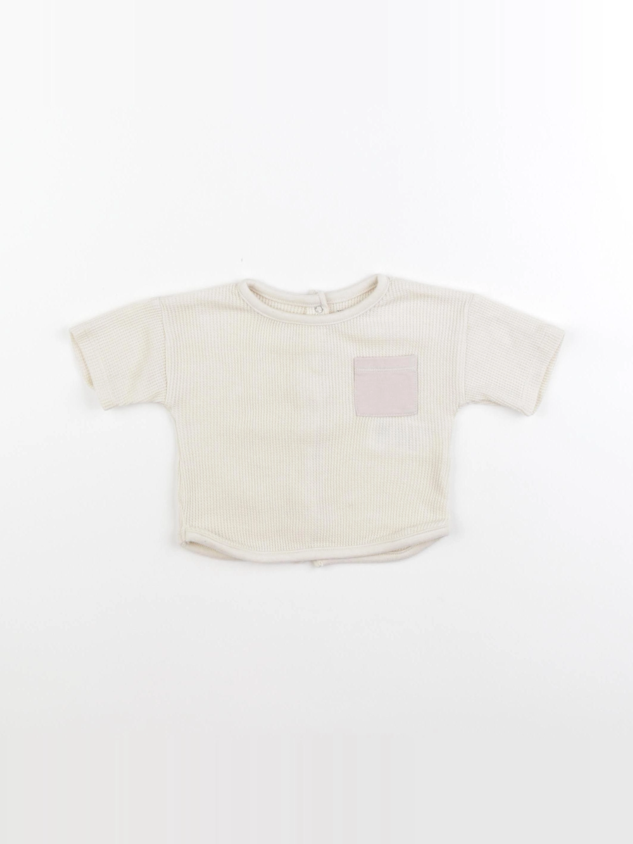 Vertbaudet - tee-shirt beige - 3 mois