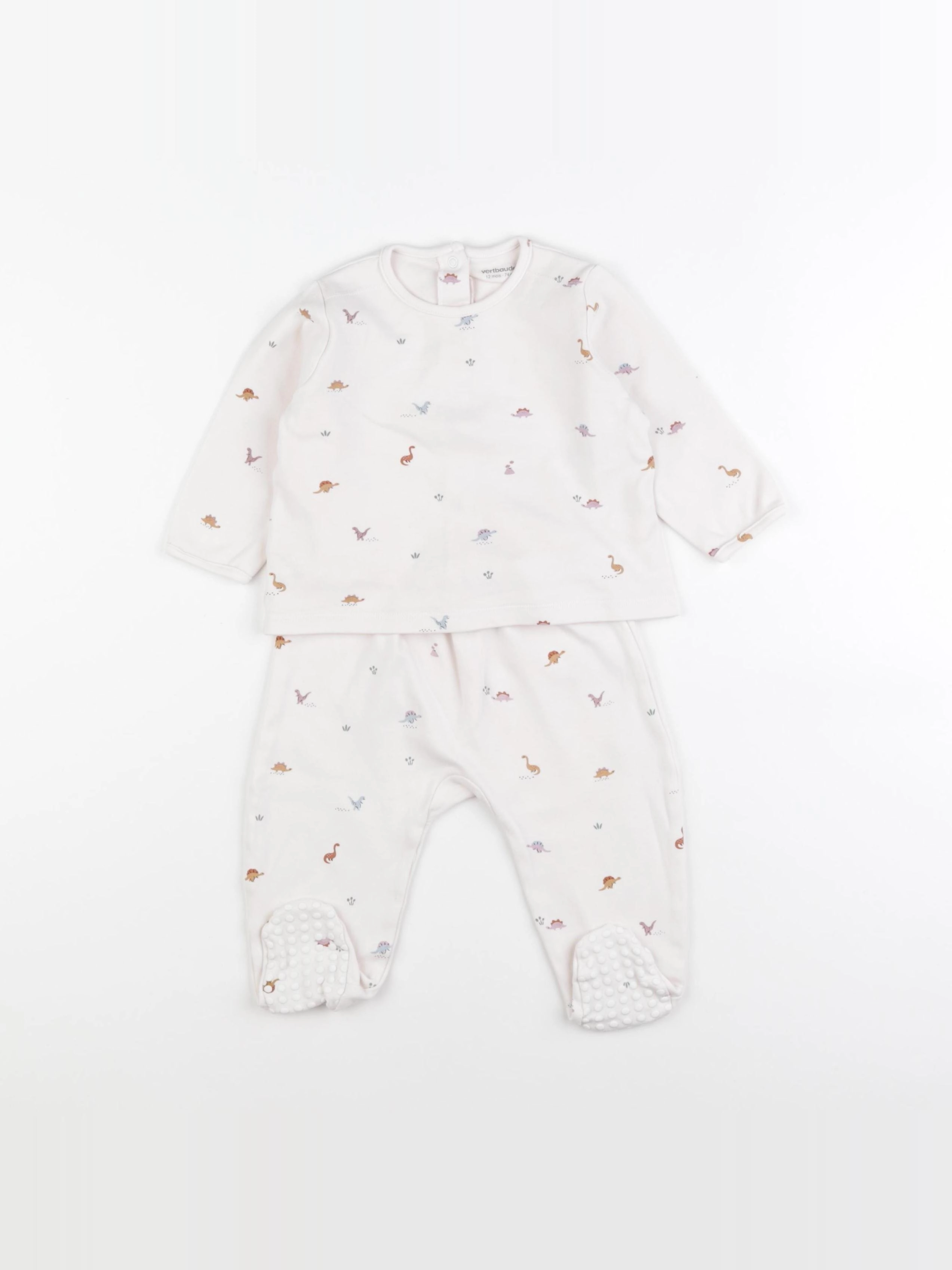 Vertbaudet - pyjama coton rose - 12 mois
