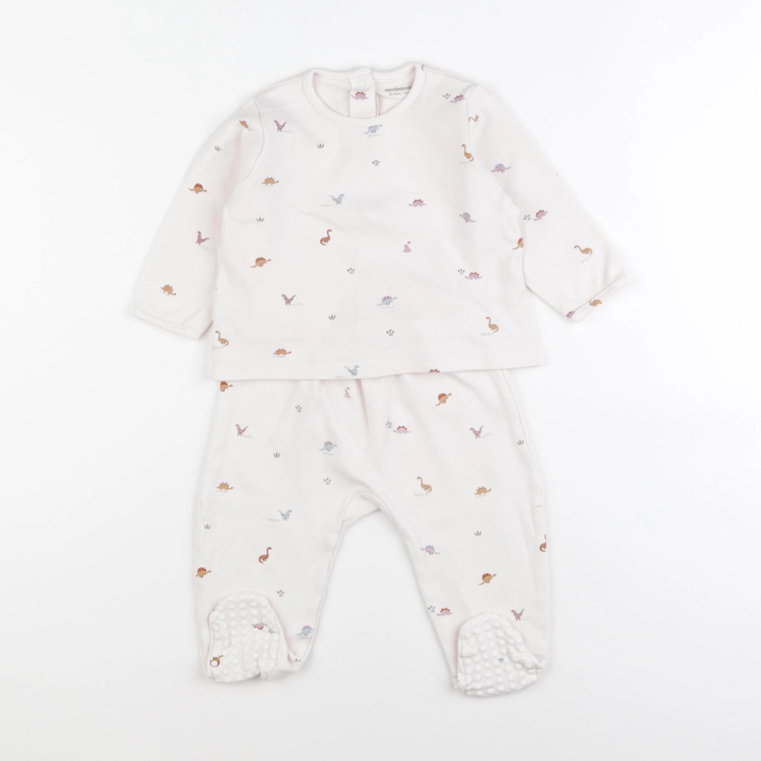 Vertbaudet - pyjama coton rose - 12 mois