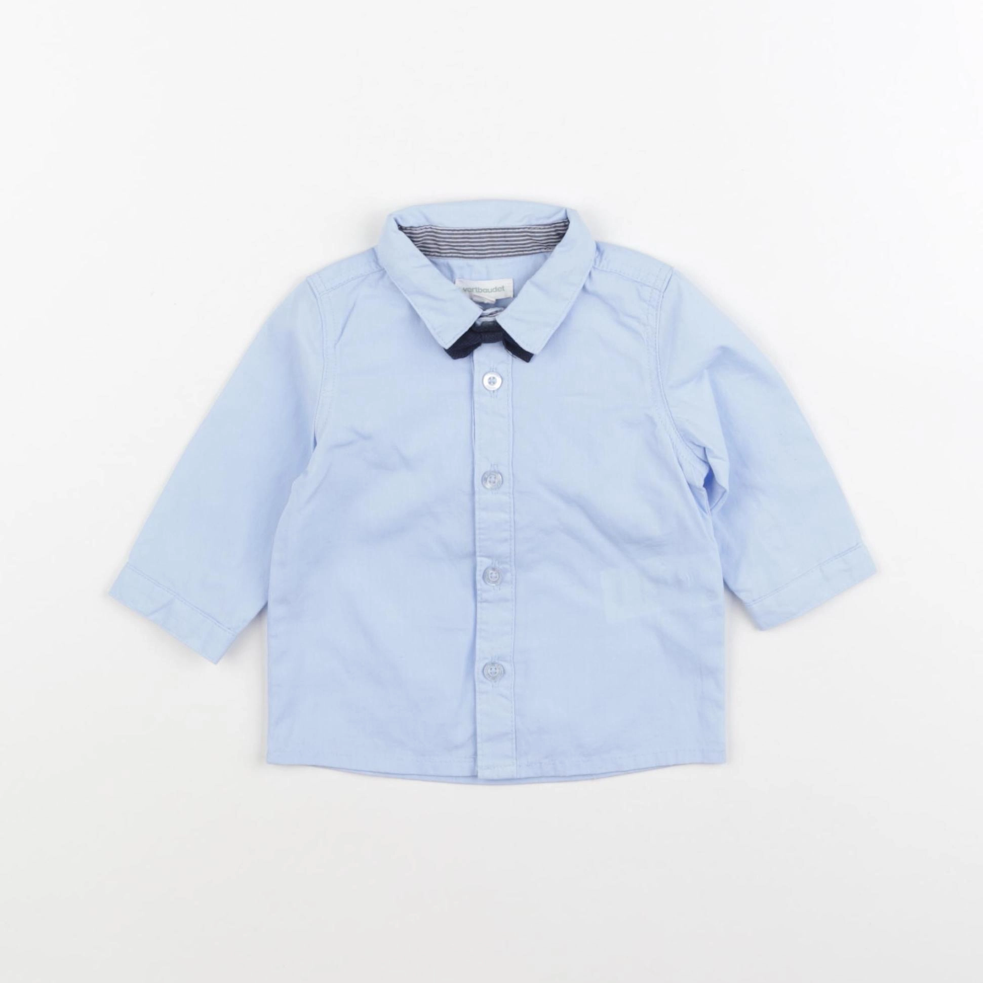 Vertbaudet - chemise bleu - 3 mois
