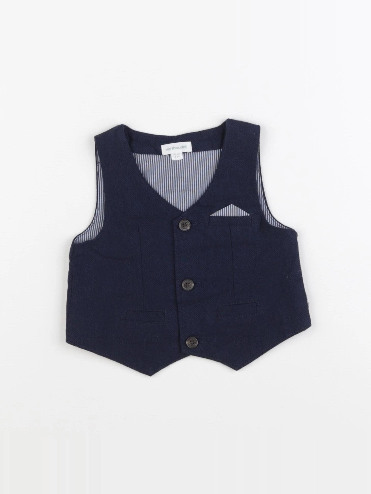 Vertbaudet - gilet bleu - 3 mois