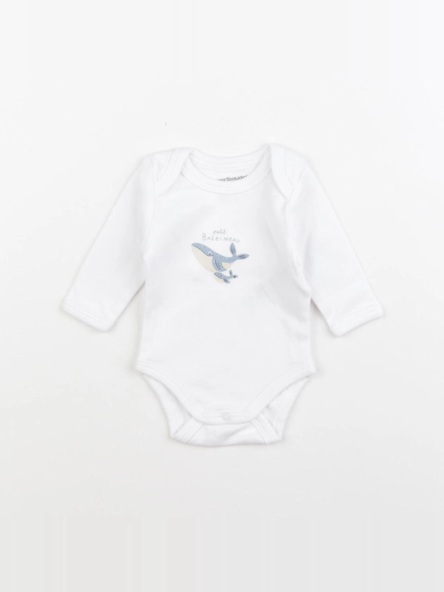 Vertbaudet - body coton blanc - 1 mois