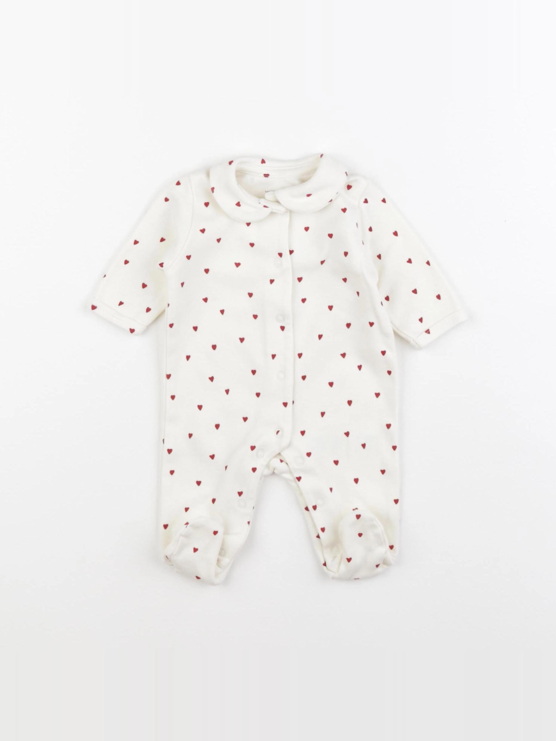 Vertbaudet - pyjama coton beige - 1 mois