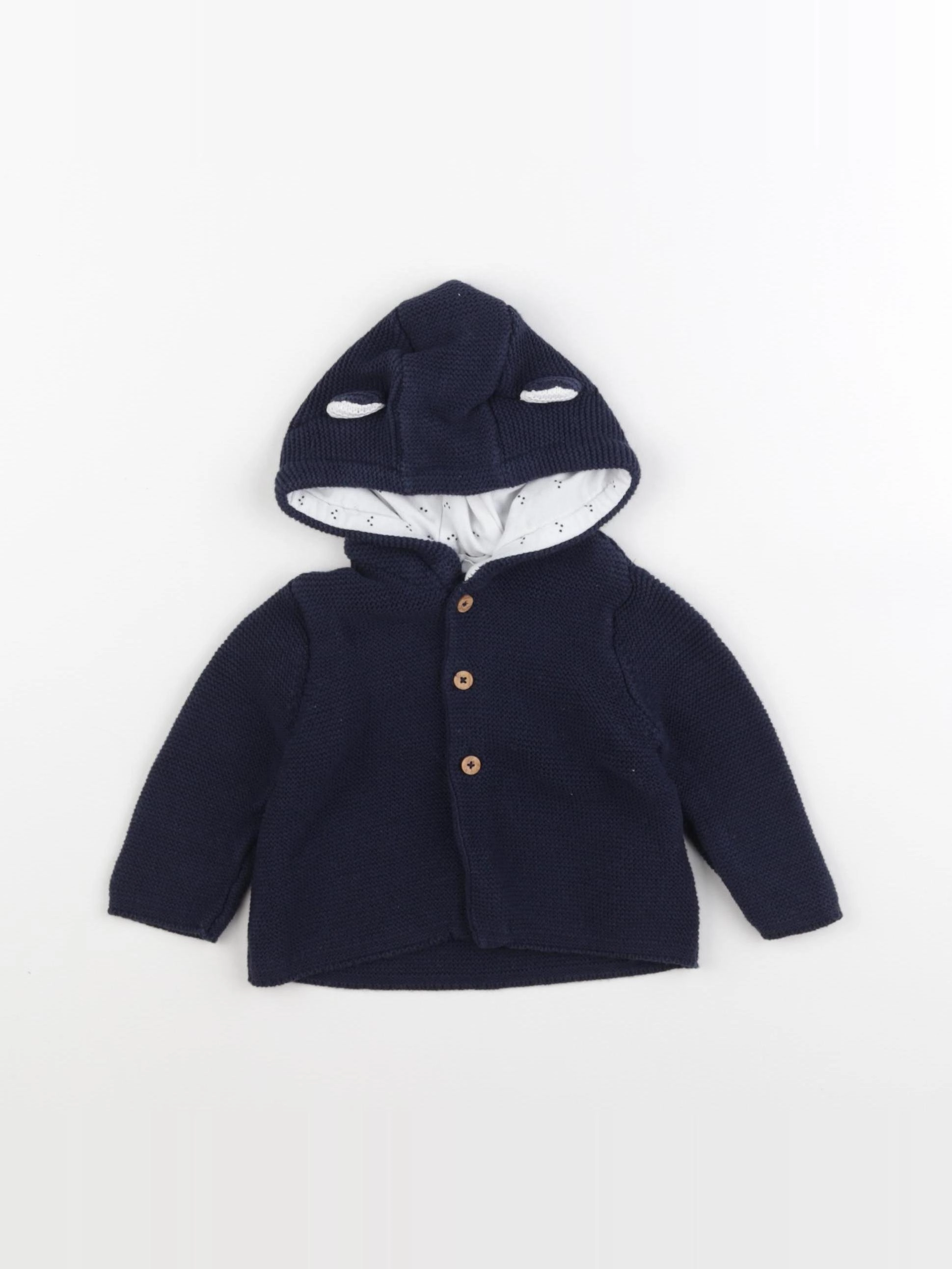 Vertbaudet - gilet bleu - 6 mois