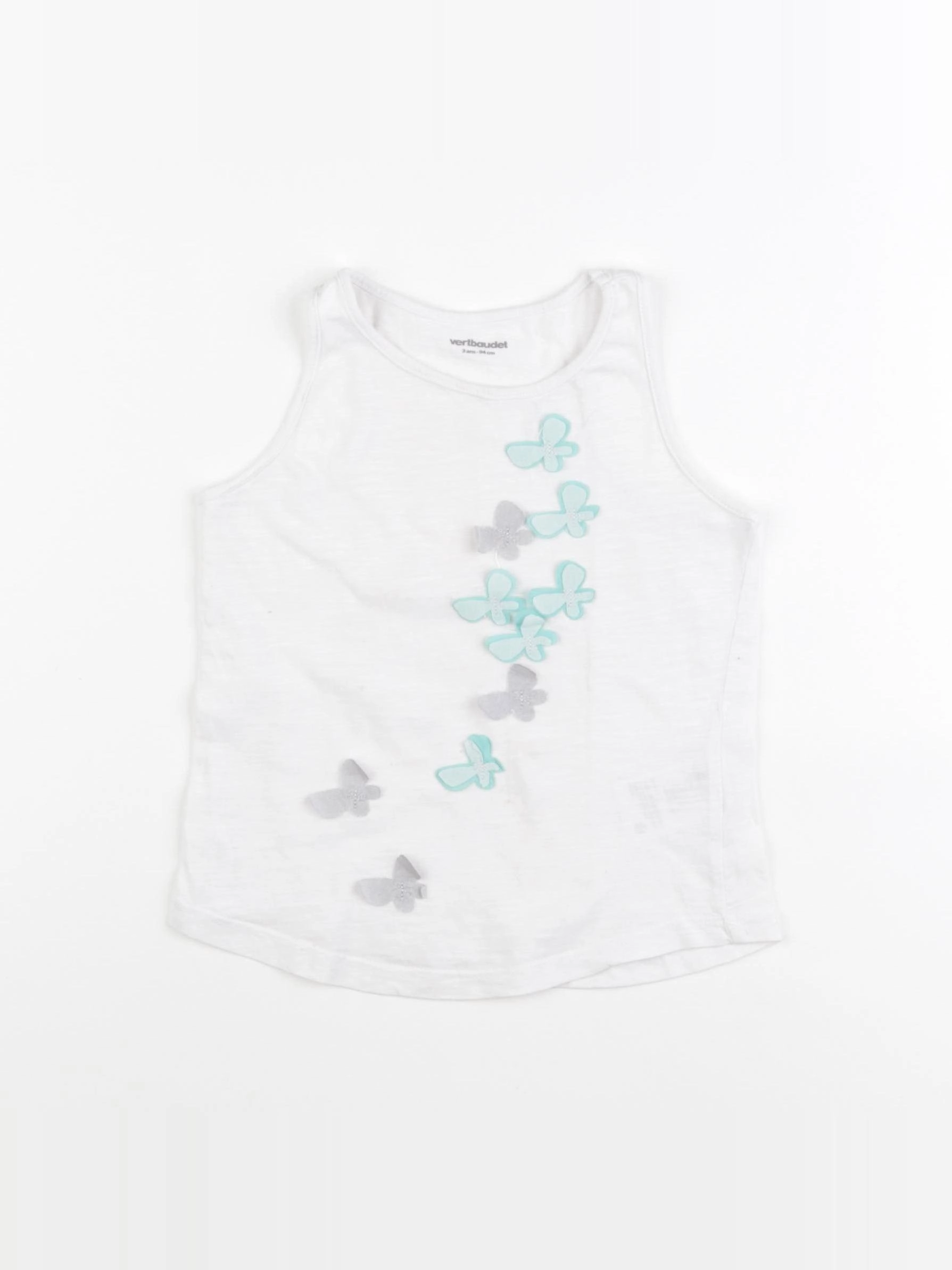 Vertbaudet - débardeur blanc - 3 ans