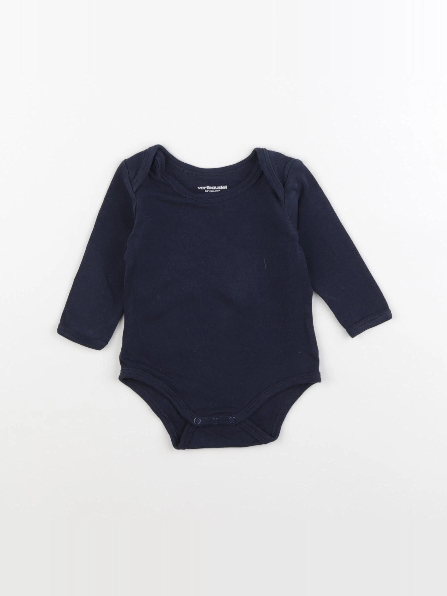 Vertbaudet - body bleu - 6 mois