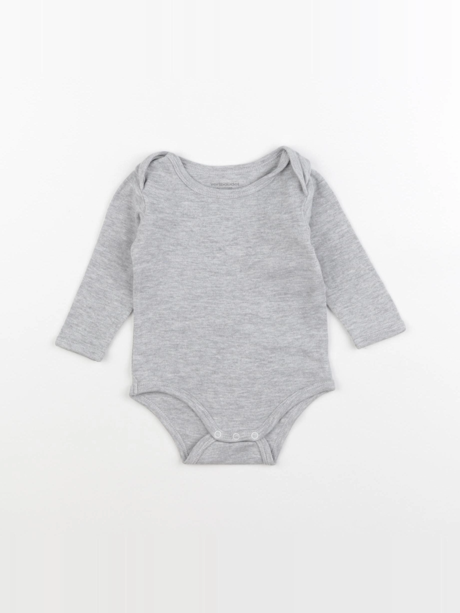 Vertbaudet - body gris - 6 mois