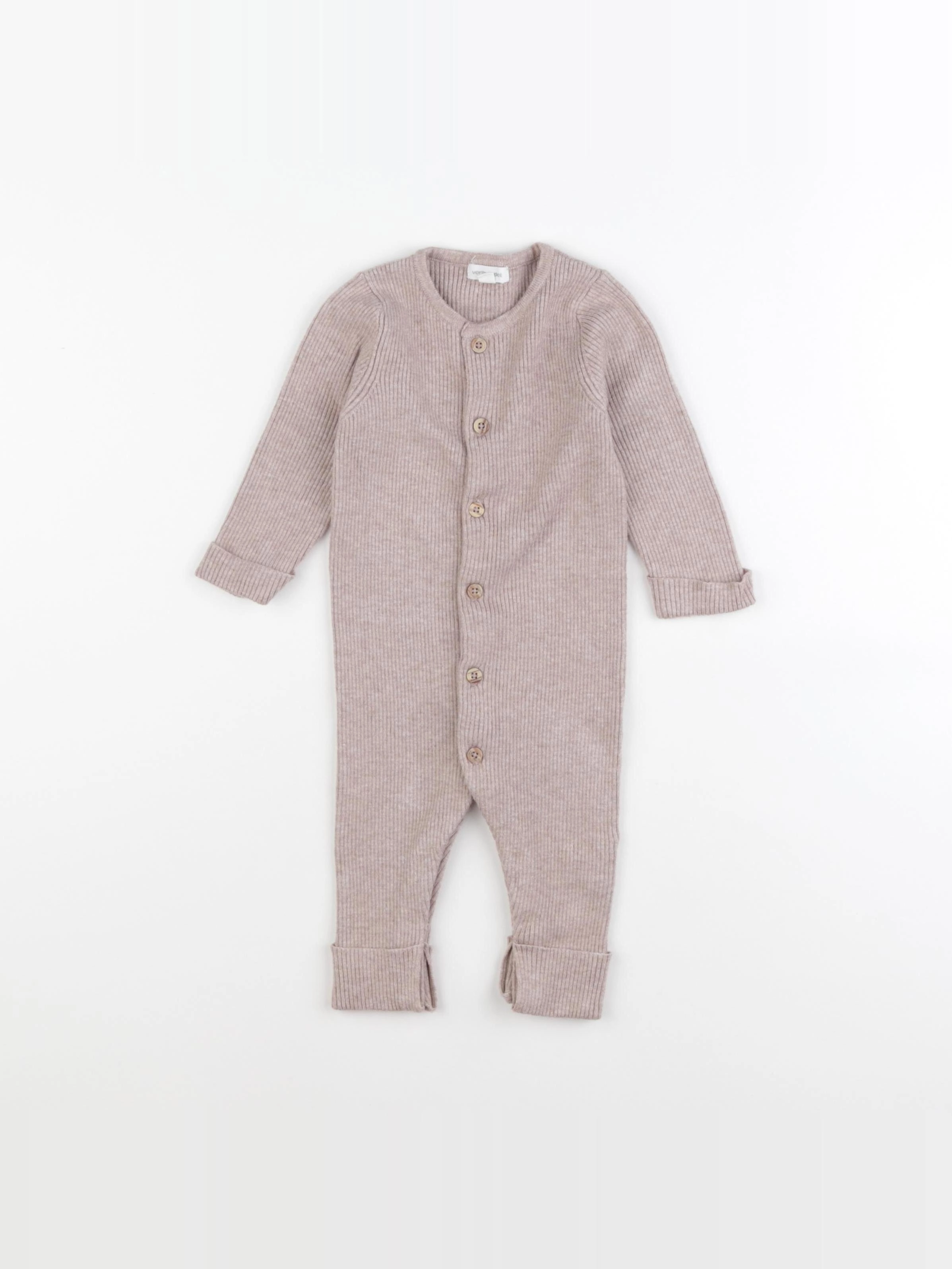 Vertbaudet - combinaison beige - 6 mois
