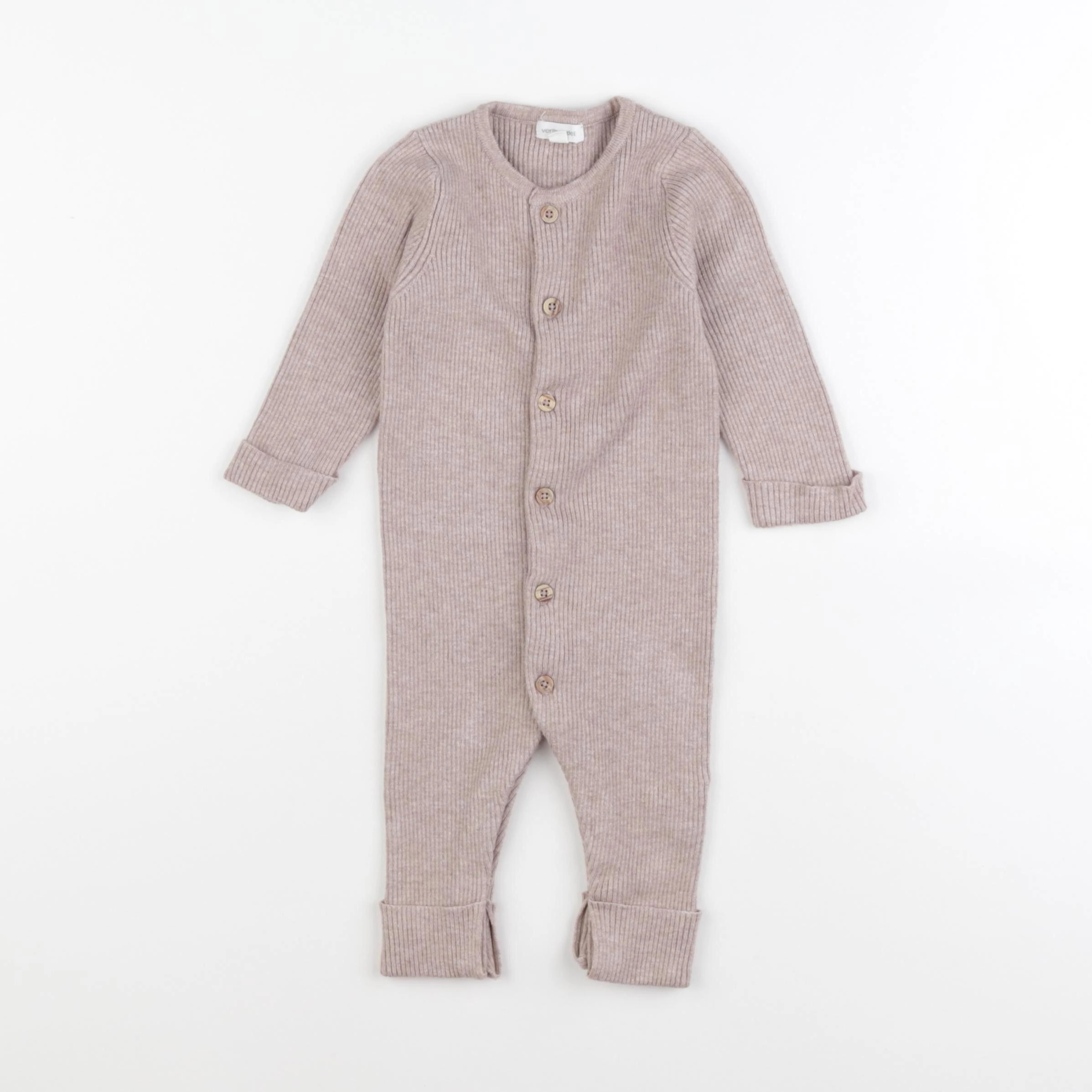 Vertbaudet - combinaison beige - 6 mois