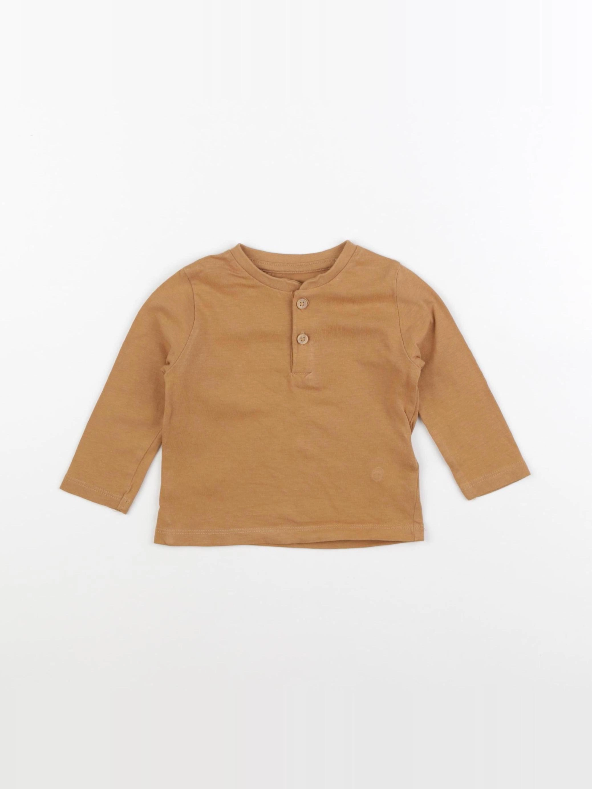Vertbaudet - tee-shirt marron - 9 mois