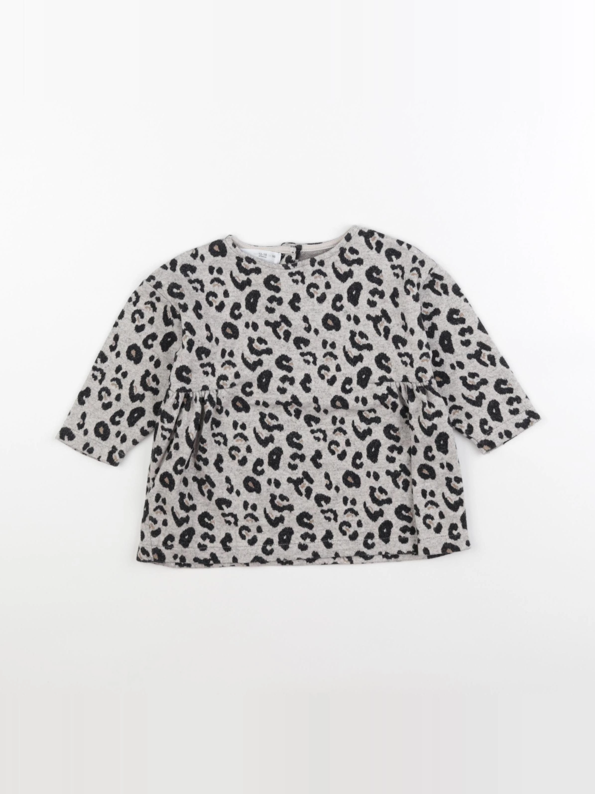 Zara - robe gris - 12/18 mois