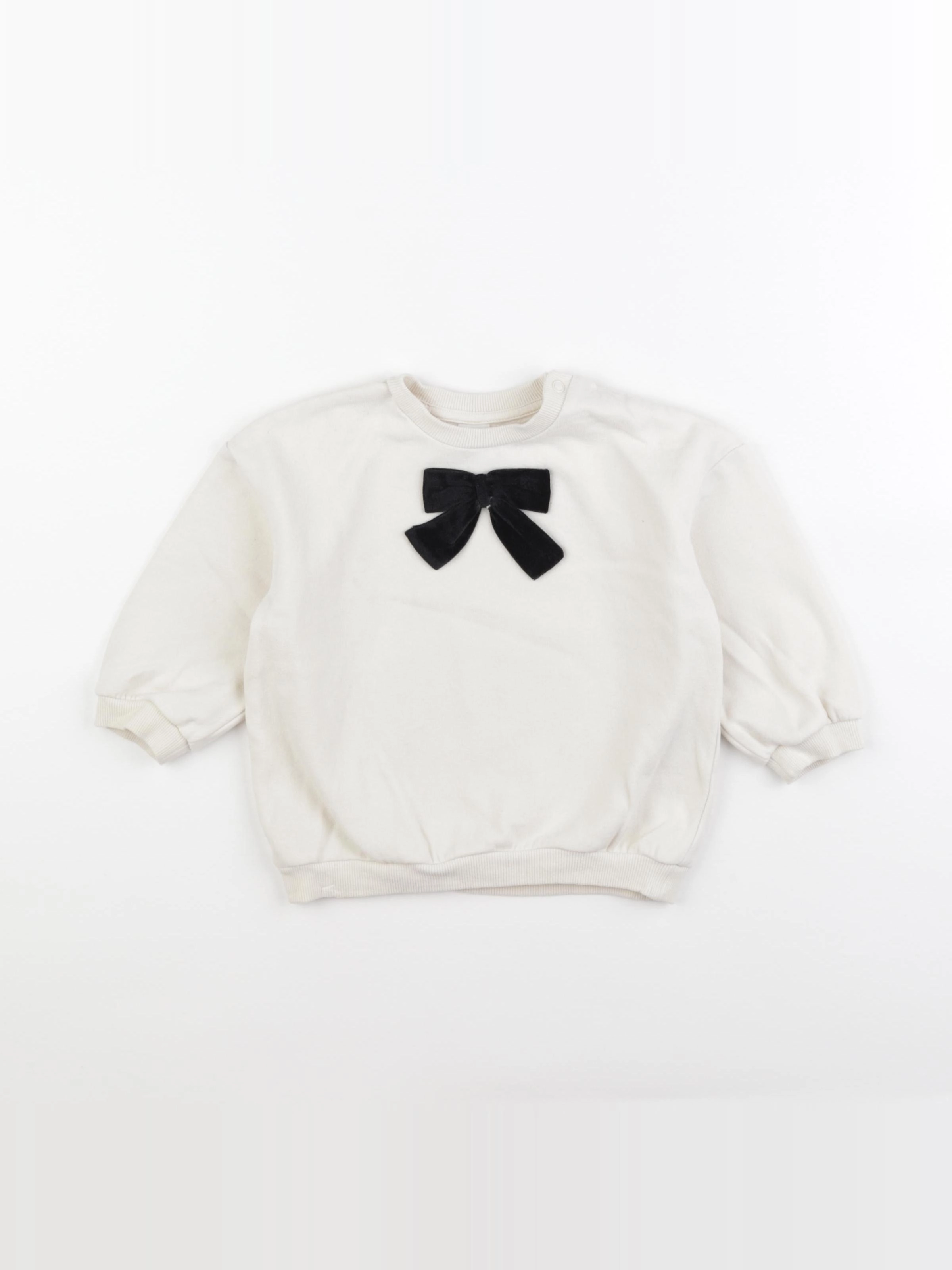H&M - sweat beige - 12/18 mois
