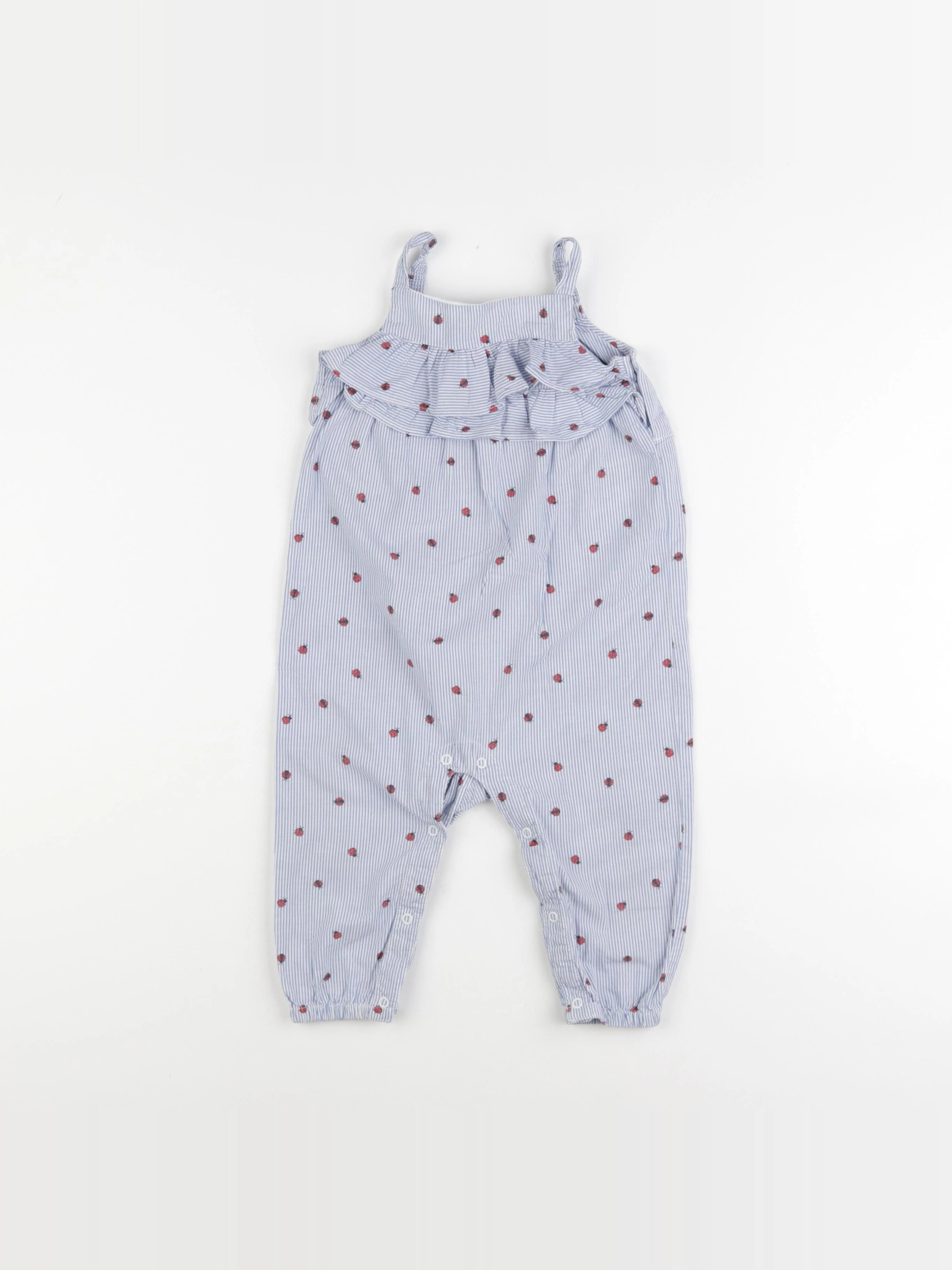 H&M - combinaison bleu - 9/12 mois