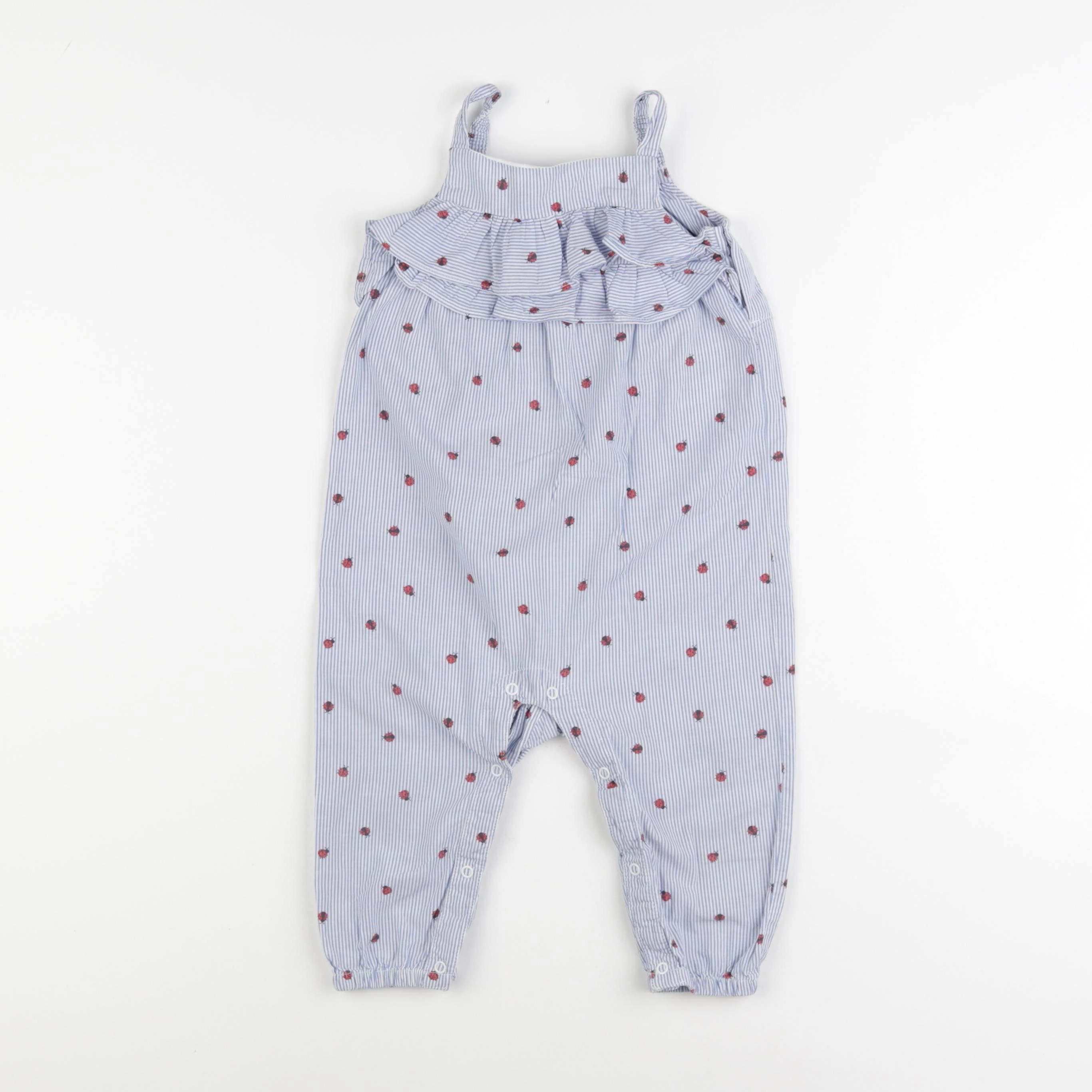 H&M - combinaison bleu - 9/12 mois