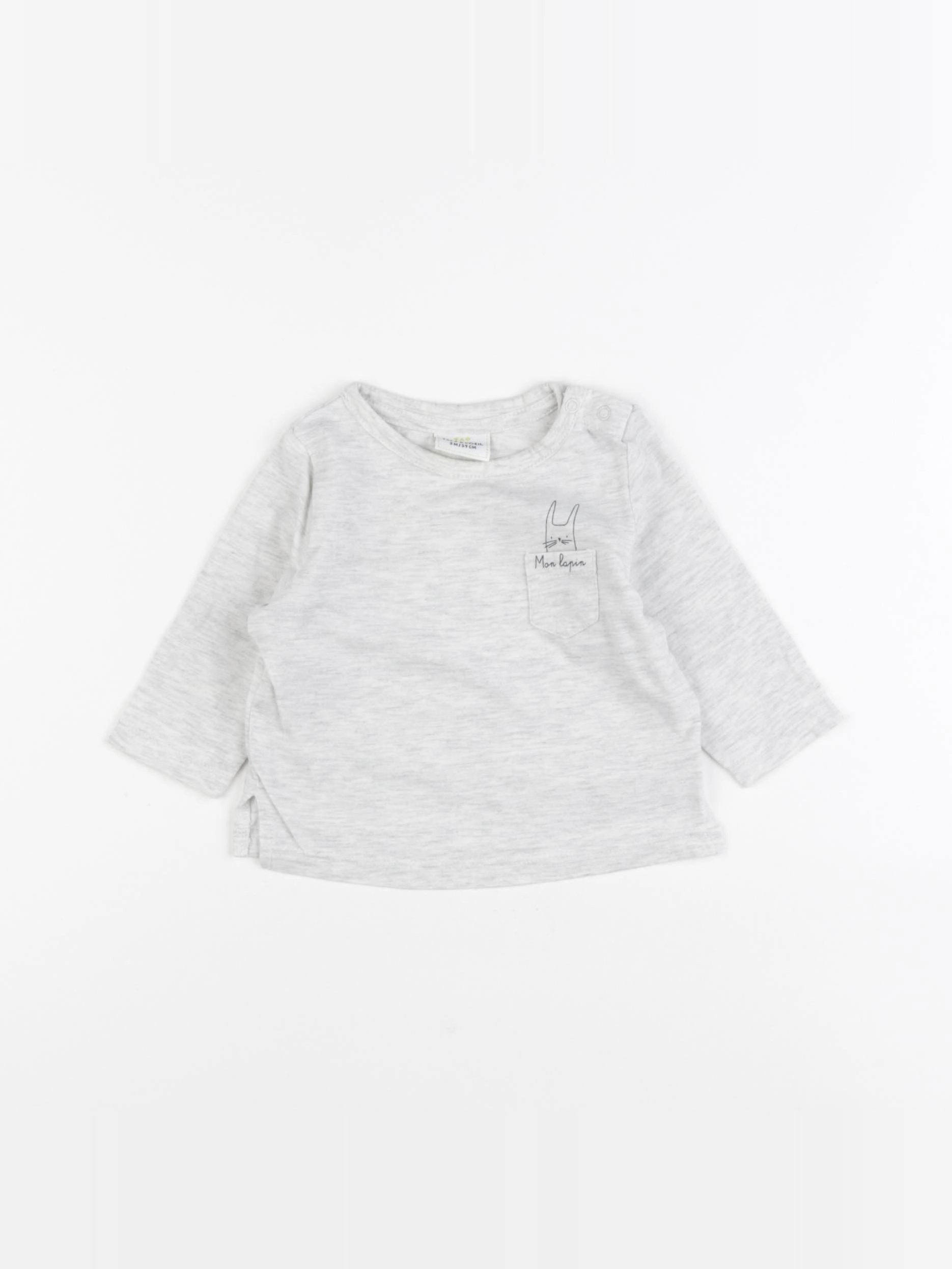Tape à l'oeil - tee-shirt gris - 3 mois