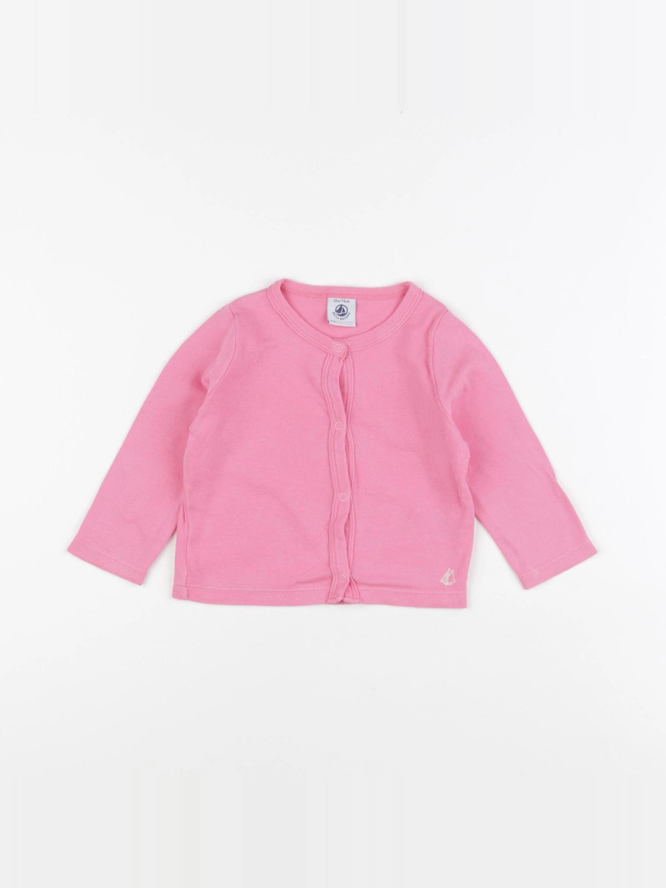Petit Bateau - tee-shirt rose - 12 mois