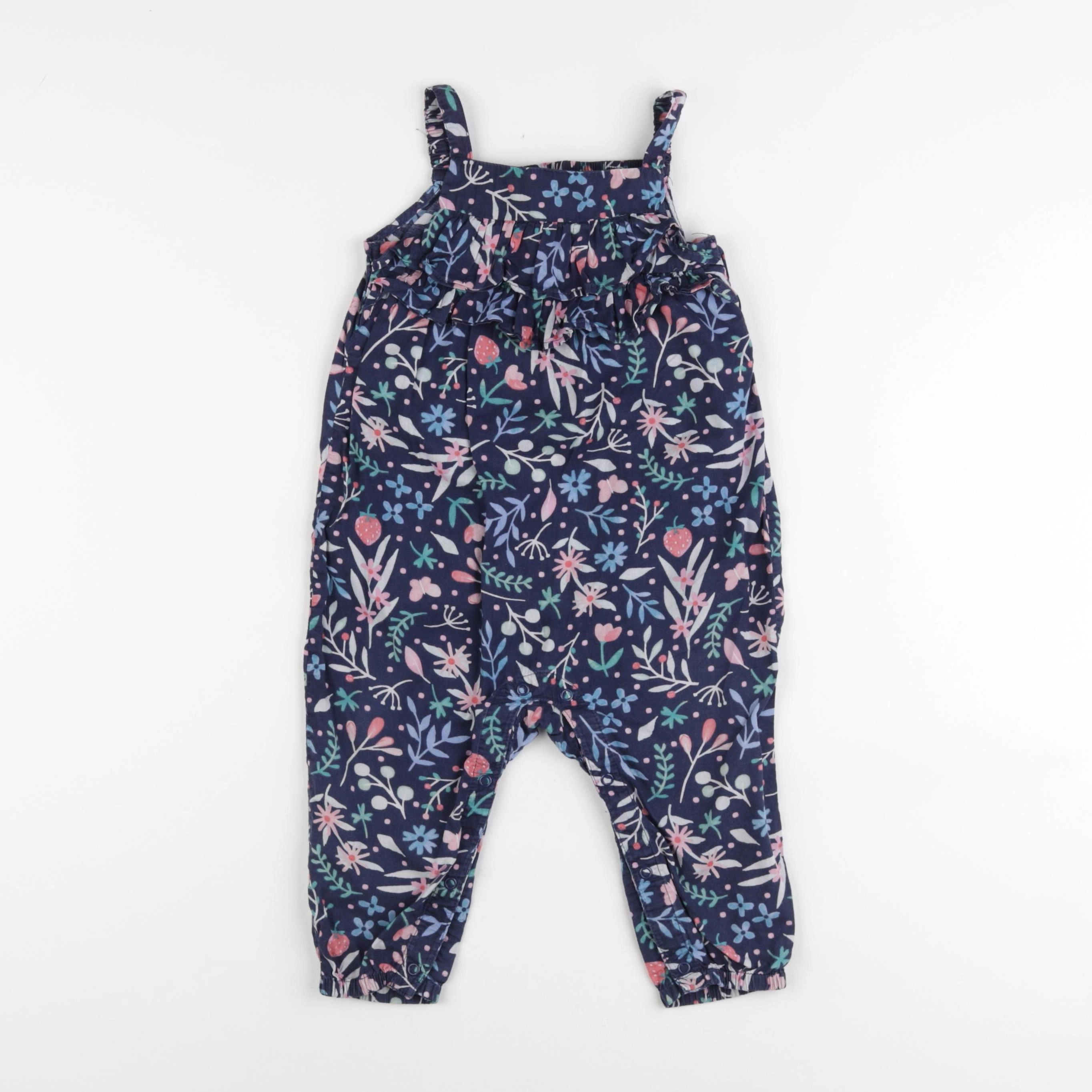 H&M - combinaison bleu - 9/12 mois