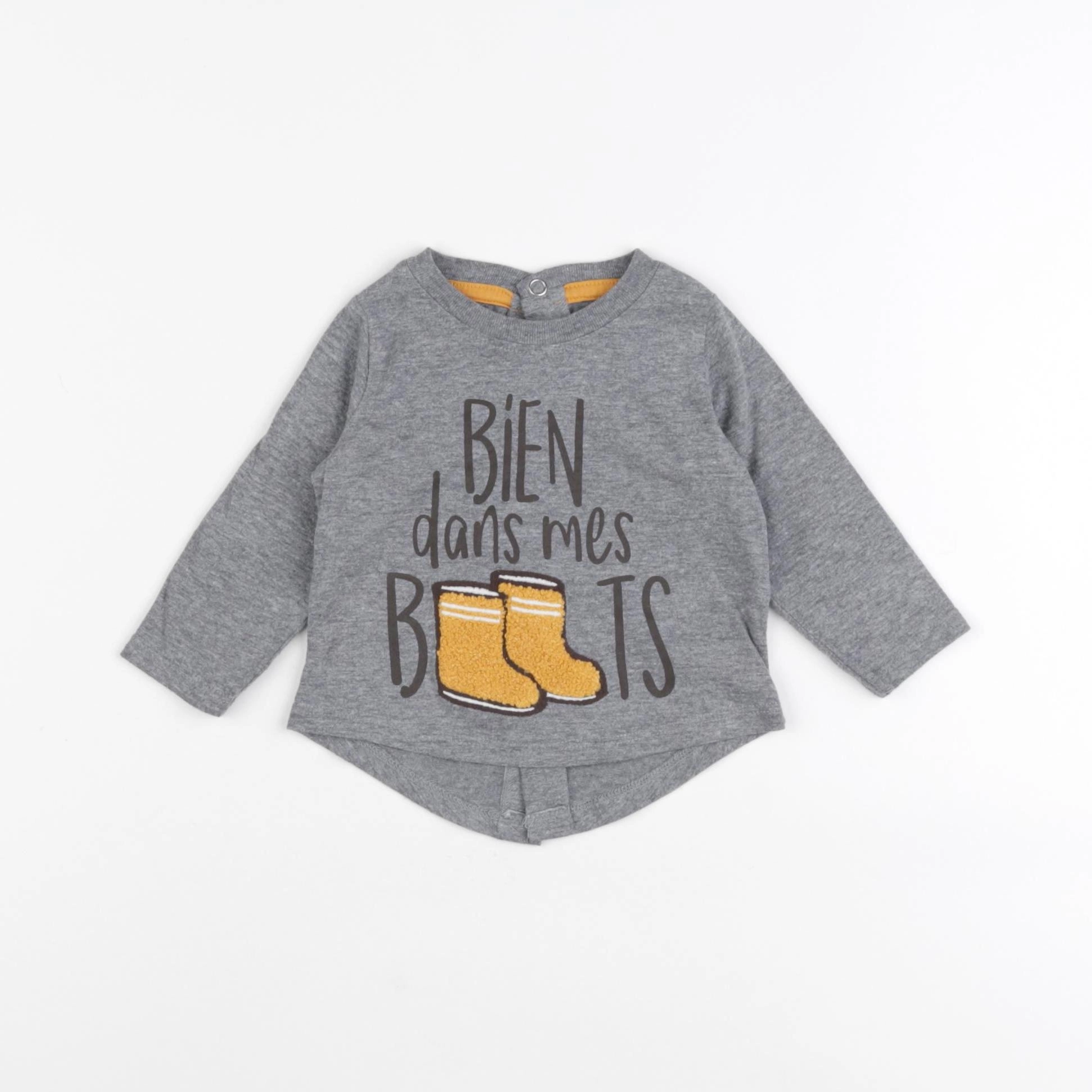 Vertbaudet - tee-shirt gris - 3 mois