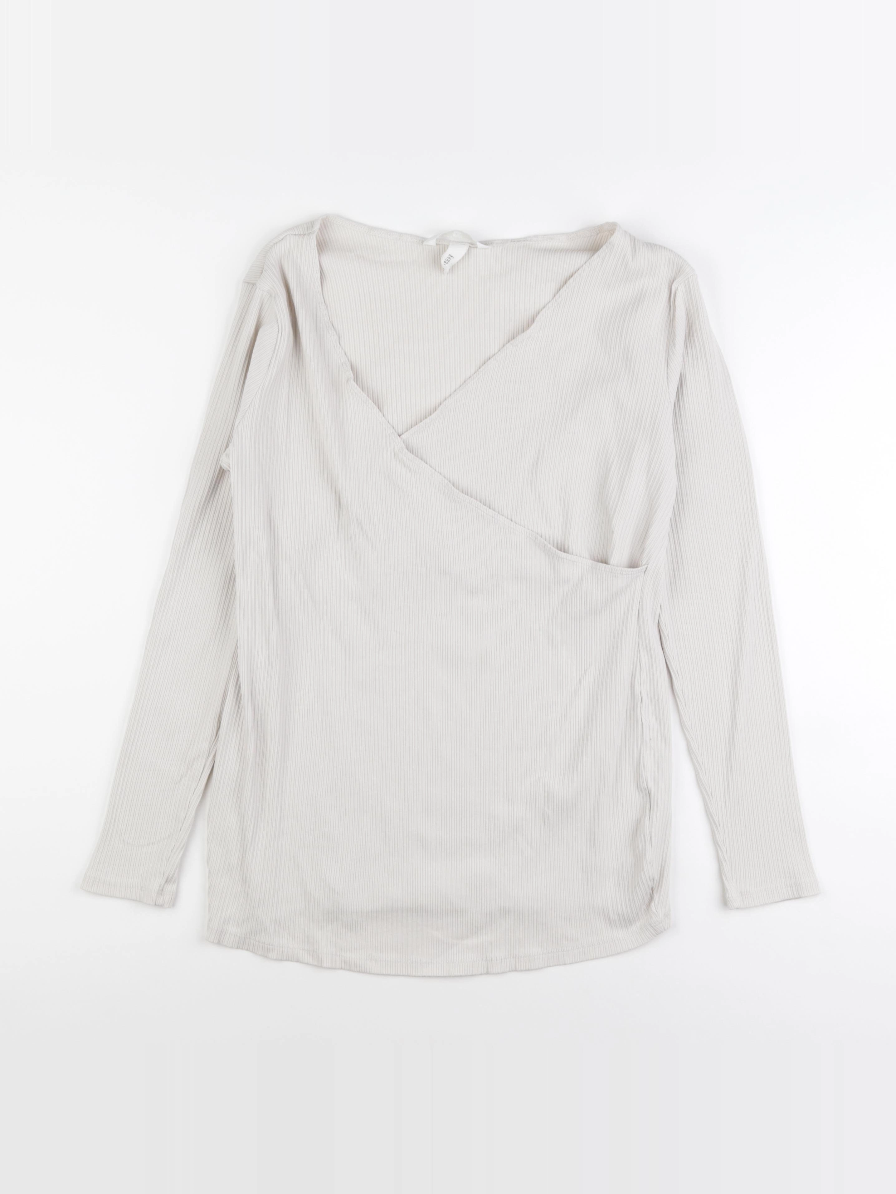 H&M - tee-shirt allaitement beige - l