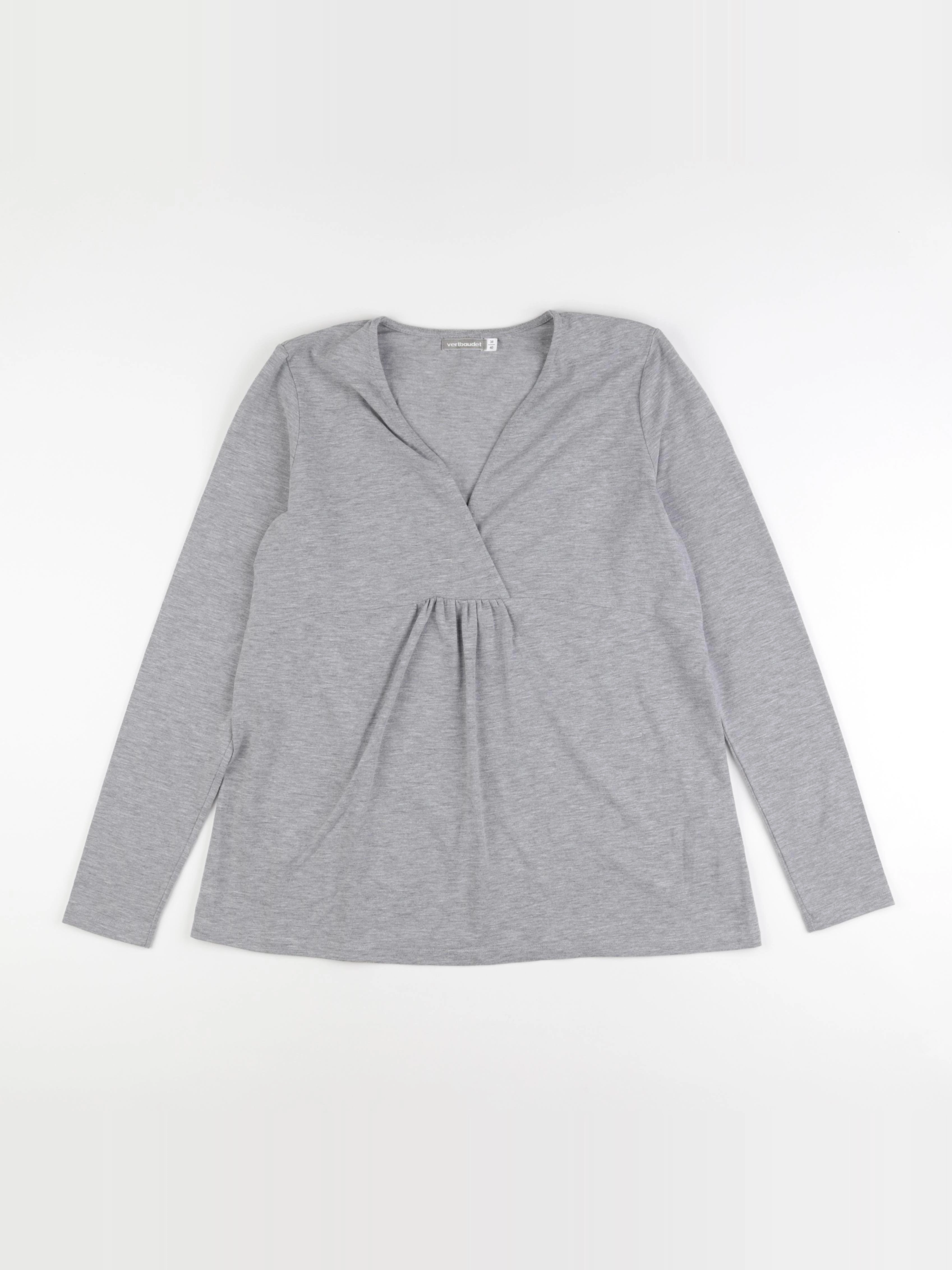 Vertbaudet - tee-shirt allaitement gris - 38 à 40