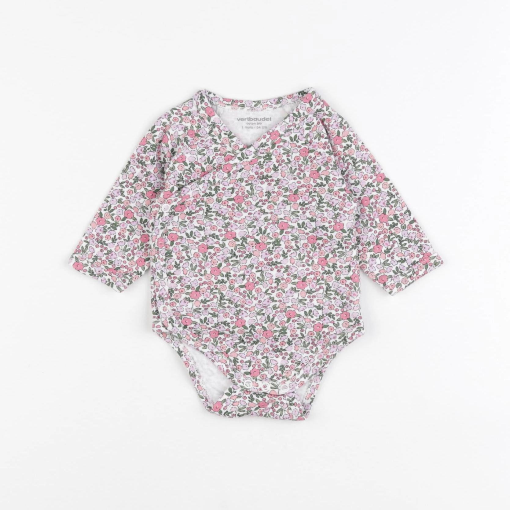 Vertbaudet - body rose - 1 mois