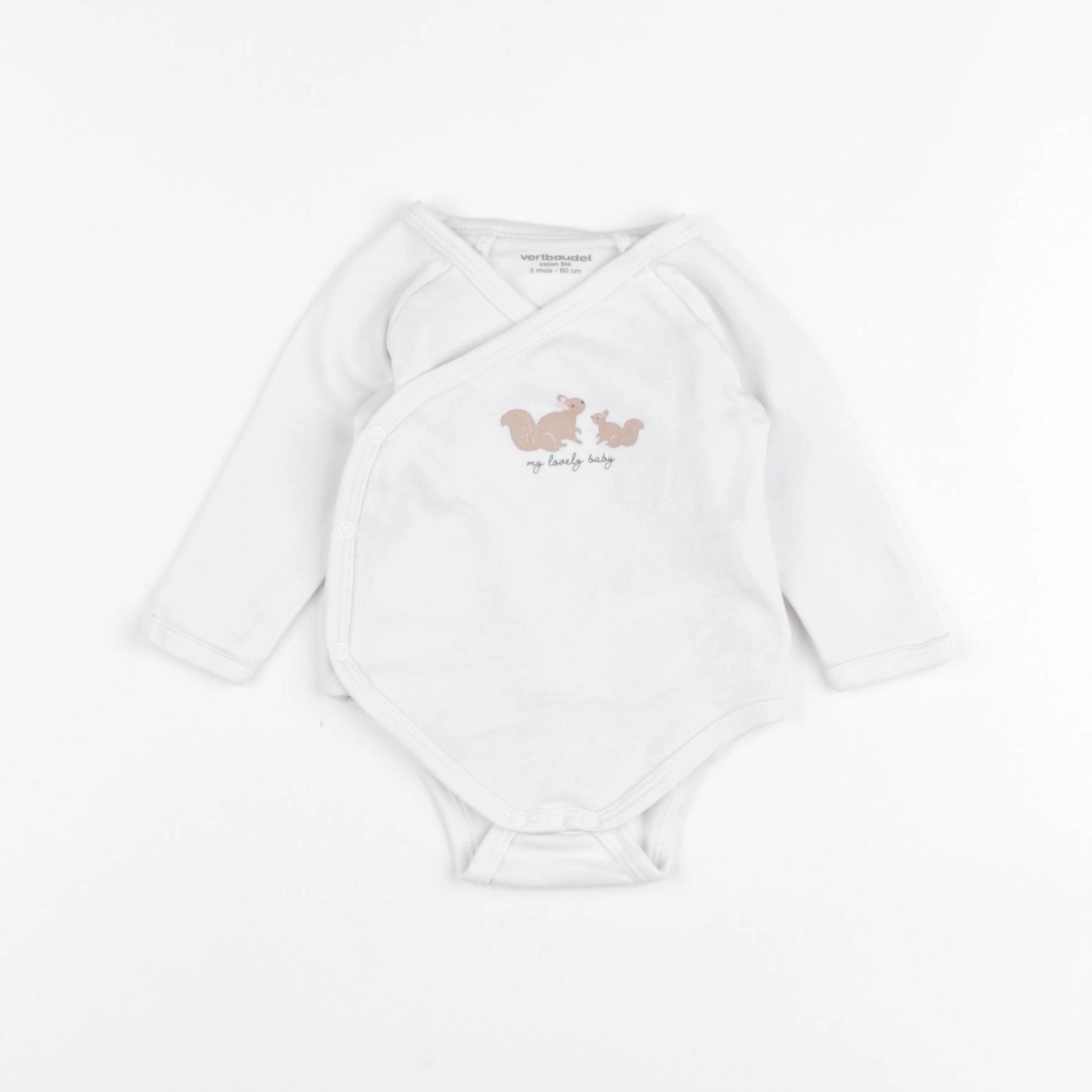 Vertbaudet - body blanc - 3 mois