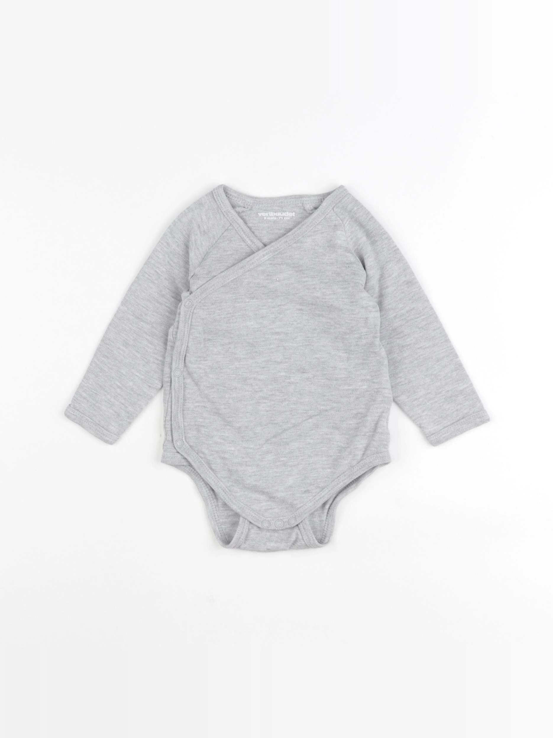 Vertbaudet - body gris - 9 mois