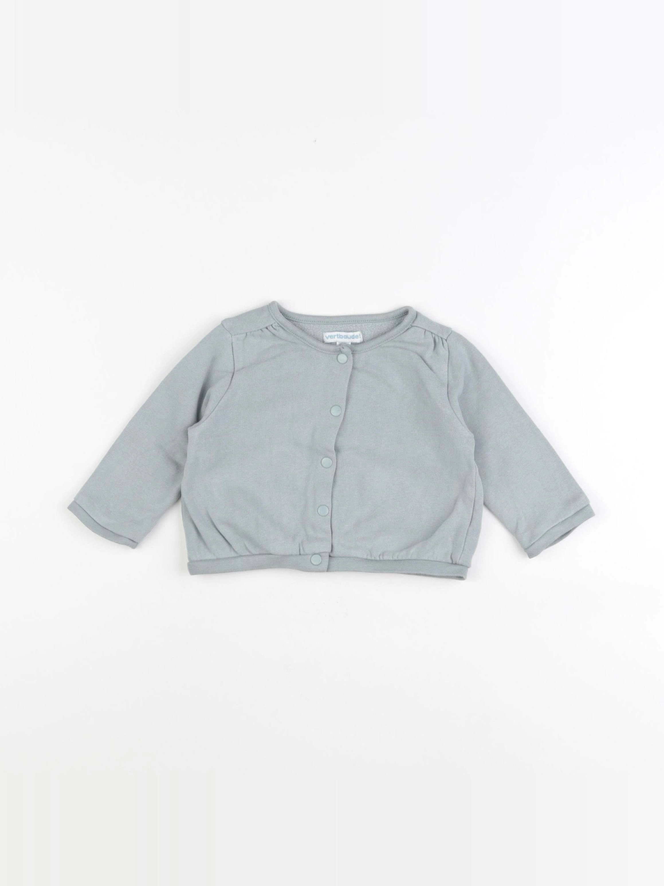 Vertbaudet - sweat bleu - 9 mois