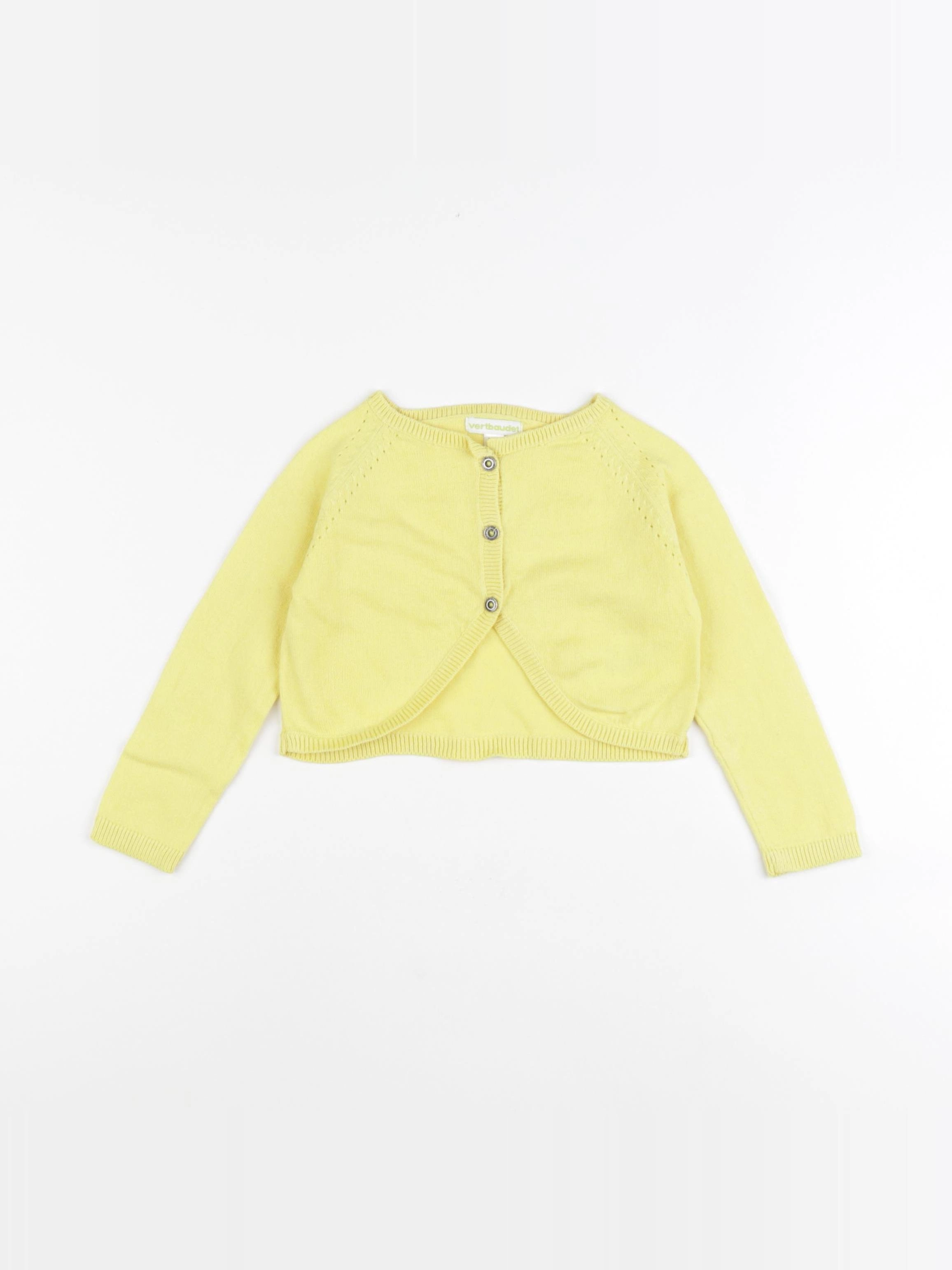 Vertbaudet - gilet jaune - 2 ans