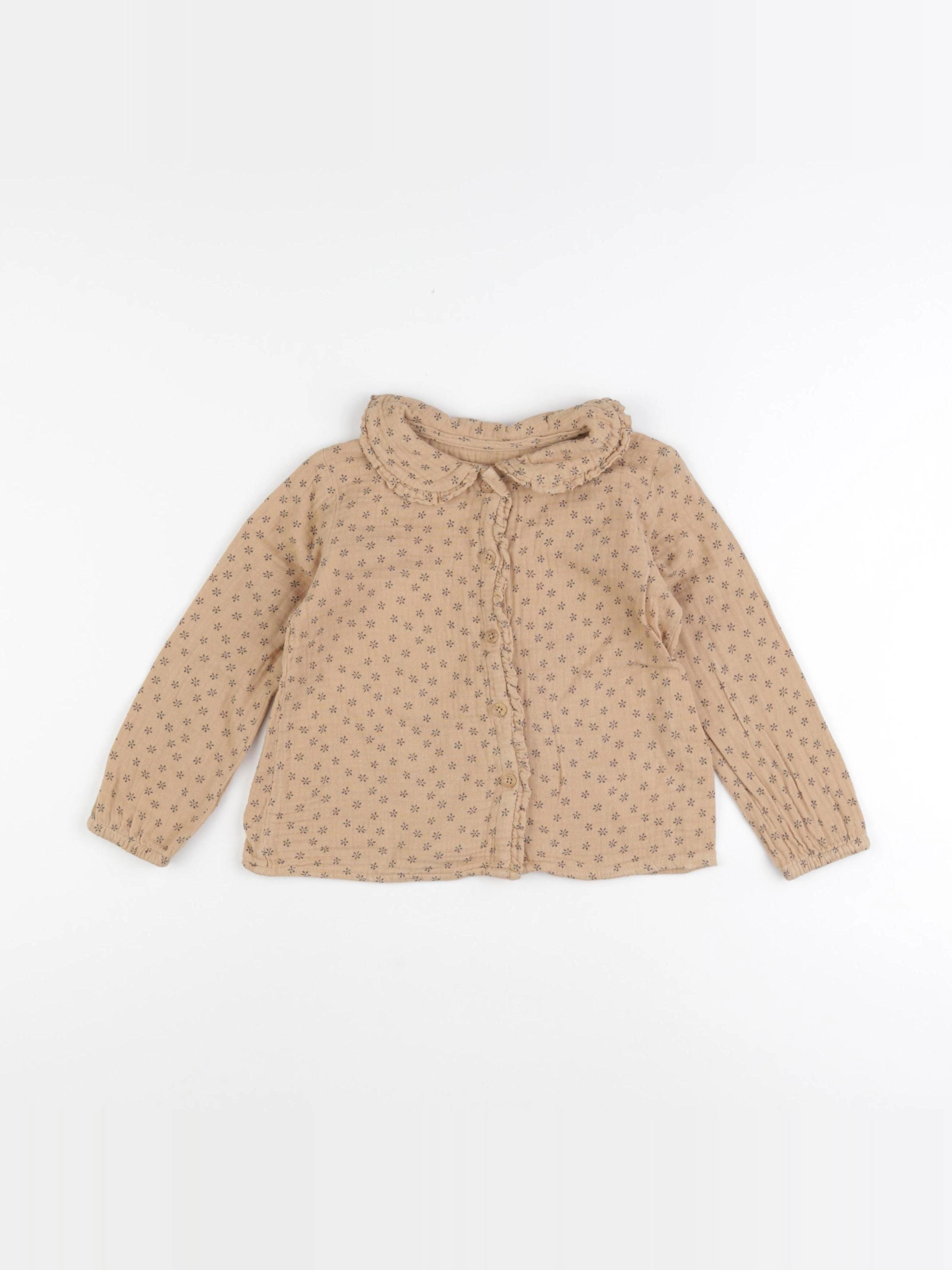 Vertbaudet - blouse marron - 2 ans