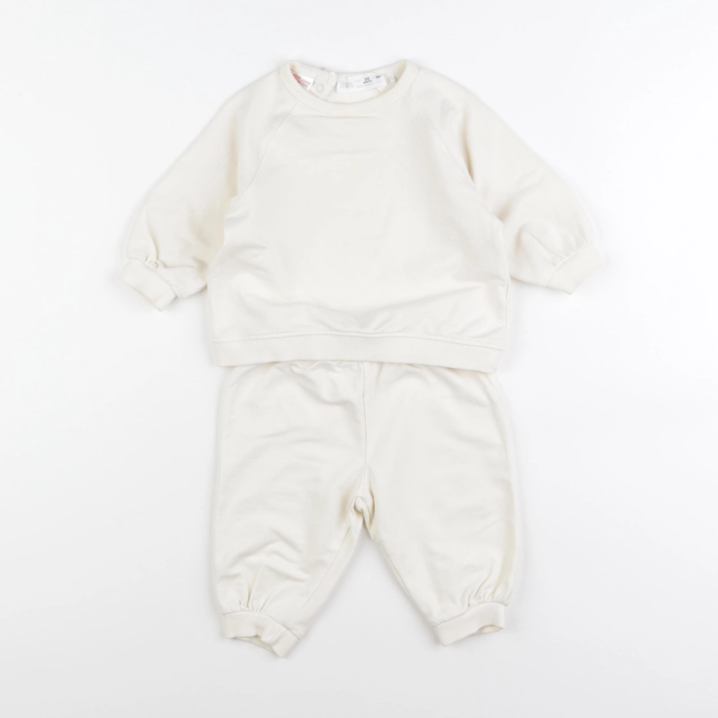 Zara - ensemble blanc - 3/6 mois