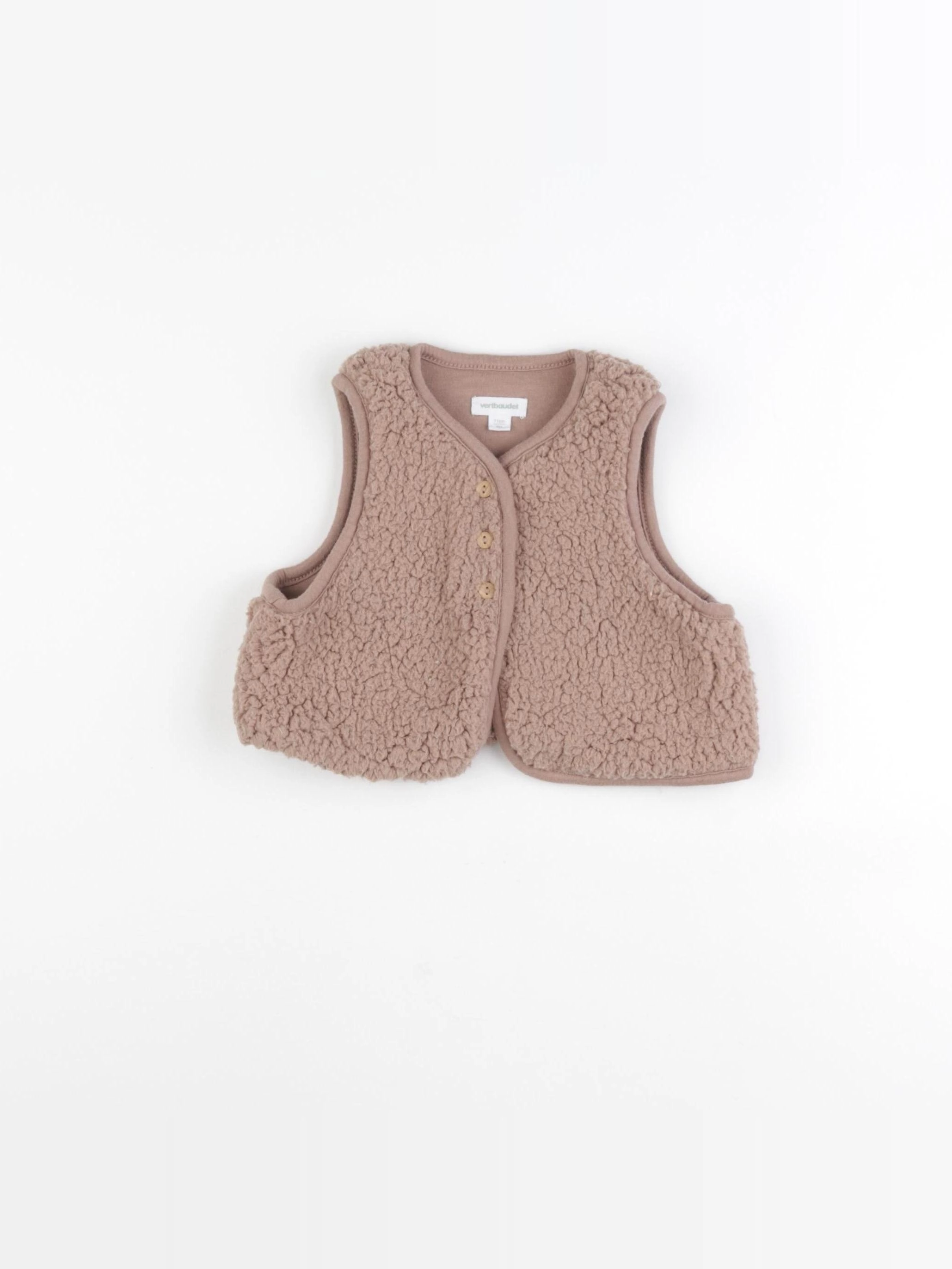 Vertbaudet - gilet marron - 9 mois