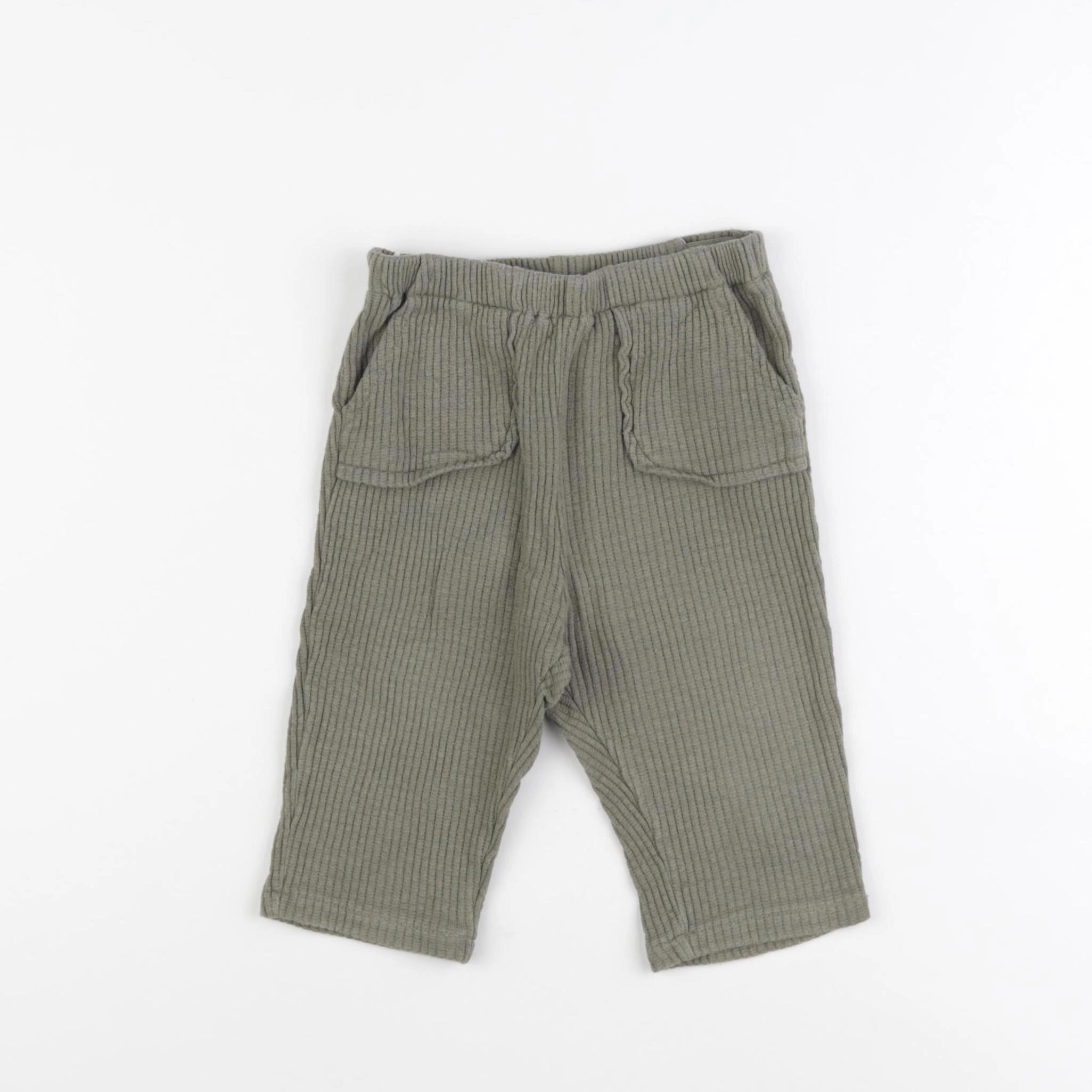 H&M - pantalon vert - 6/9 mois