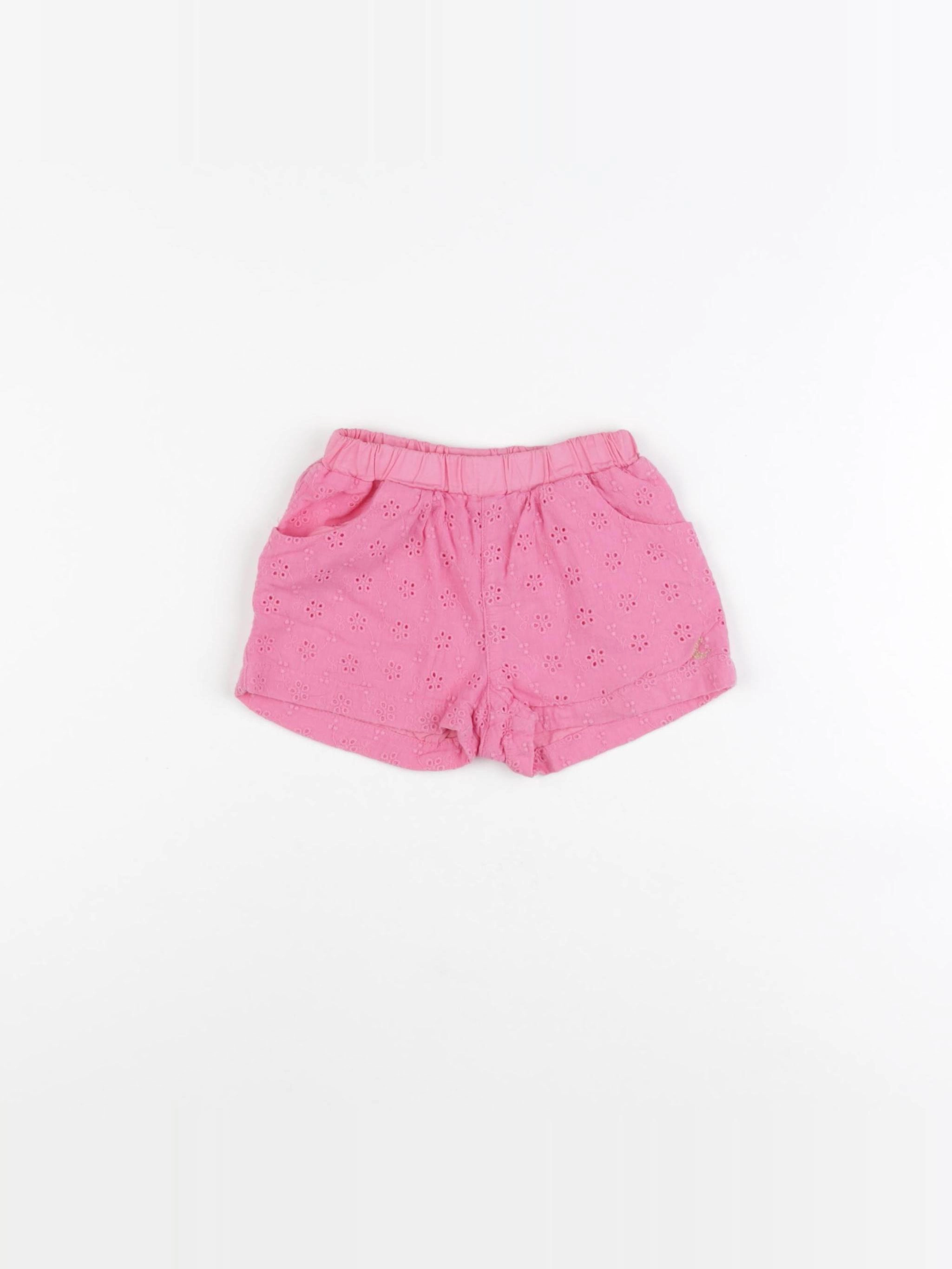 Petit Bateau - short rose - 18 mois
