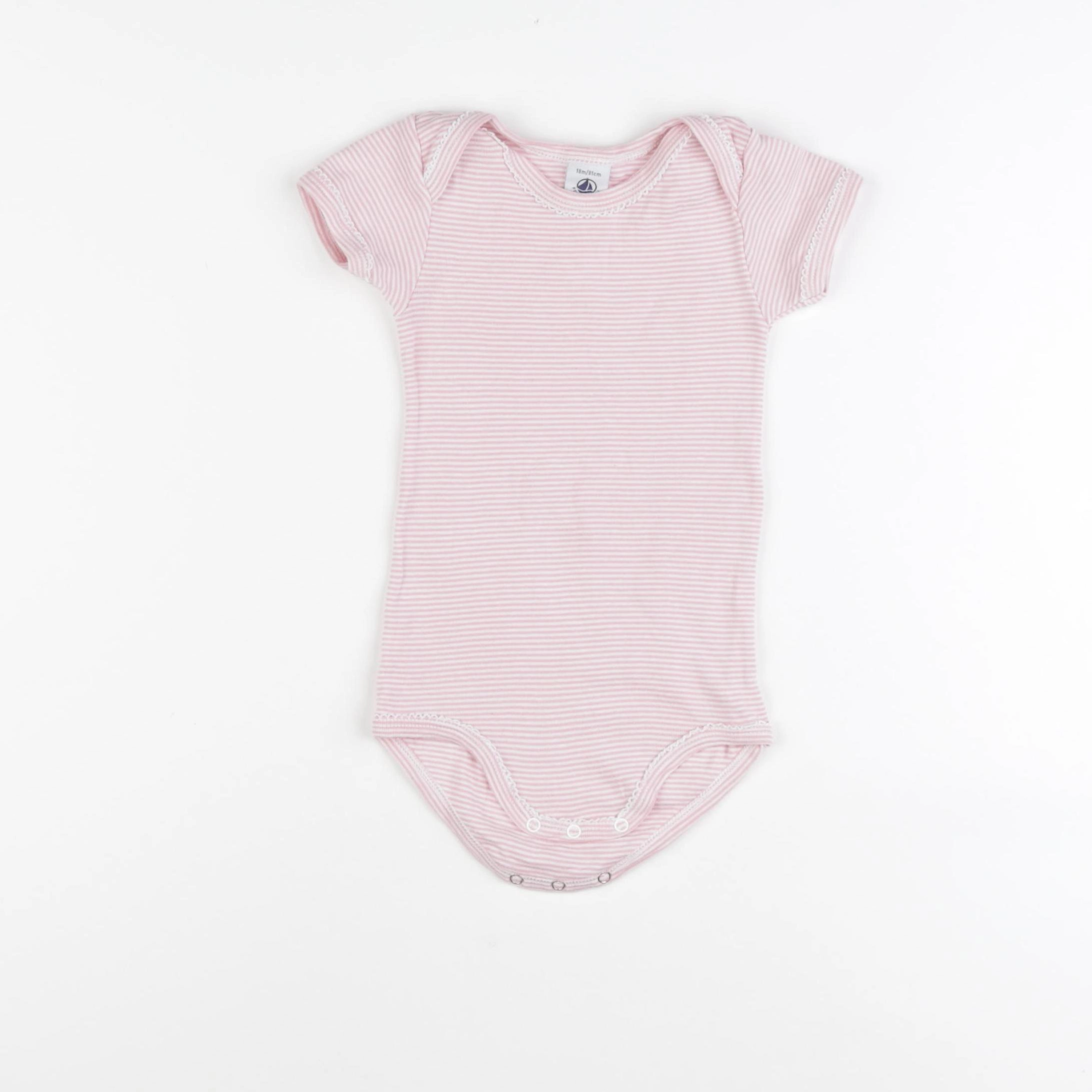 Petit Bateau - body rose - 18 mois
